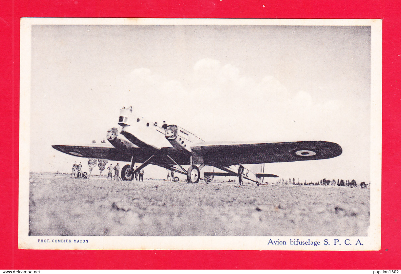 Aviation-547Ph108  Avion Bifuselage S.P.C.A., Cpa BE - 1939-1945: 2ème Guerre