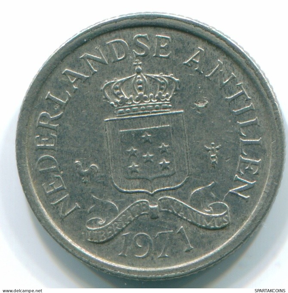 10 CENTS 1971 NIEDERLÄNDISCHE ANTILLEN Nickel Koloniale Münze #S13400.D.A - Antille Olandesi