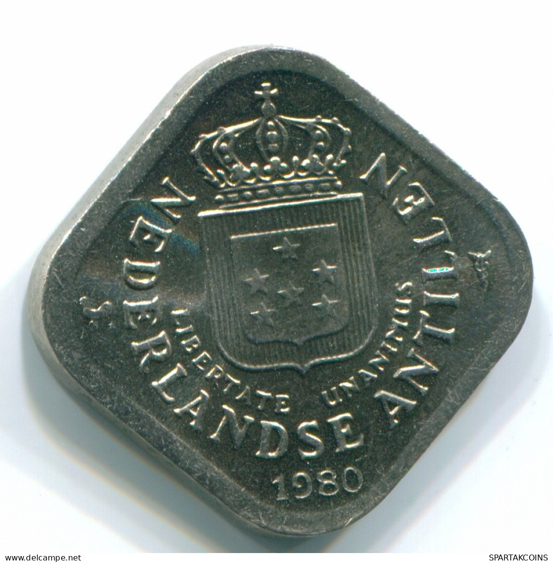 5 CENTS 1980 NIEDERLÄNDISCHE ANTILLEN Nickel Koloniale Münze #S12321.D.A - Antilles Néerlandaises