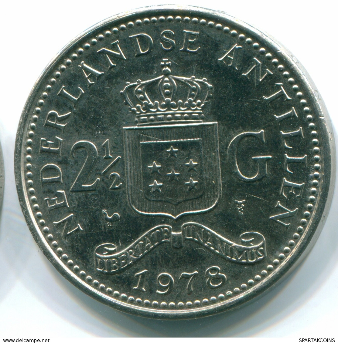 1 GULDEN 1978 ANTILLAS NEERLANDESAS Nickel Colonial Moneda #S12064.E.A - Nederlandse Antillen