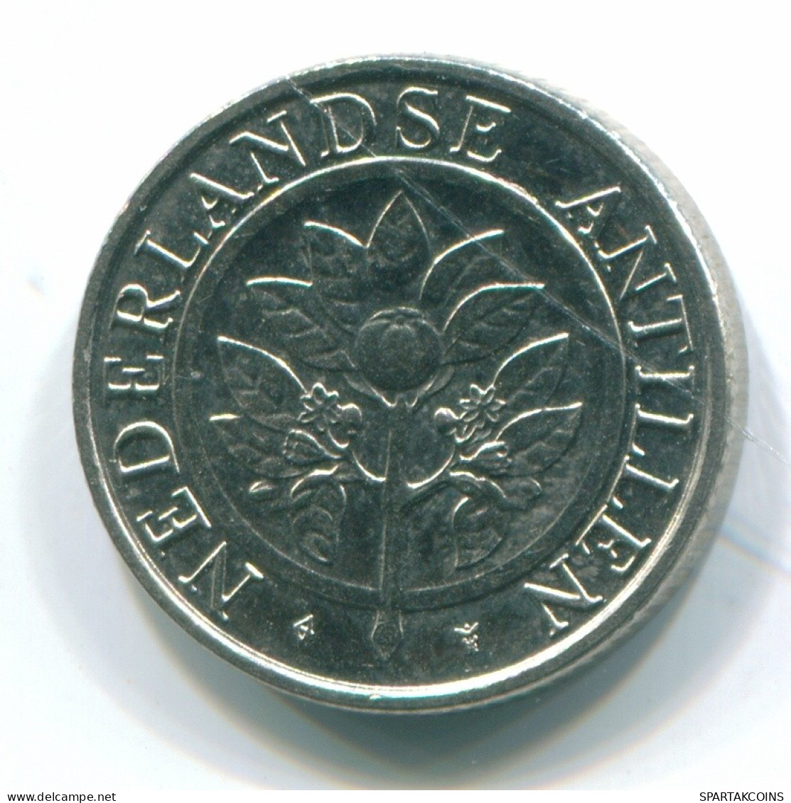 10 CENTS 1991 ANTILLES NÉERLANDAISES Nickel Colonial Pièce #S11327.F.A - Antille Olandesi