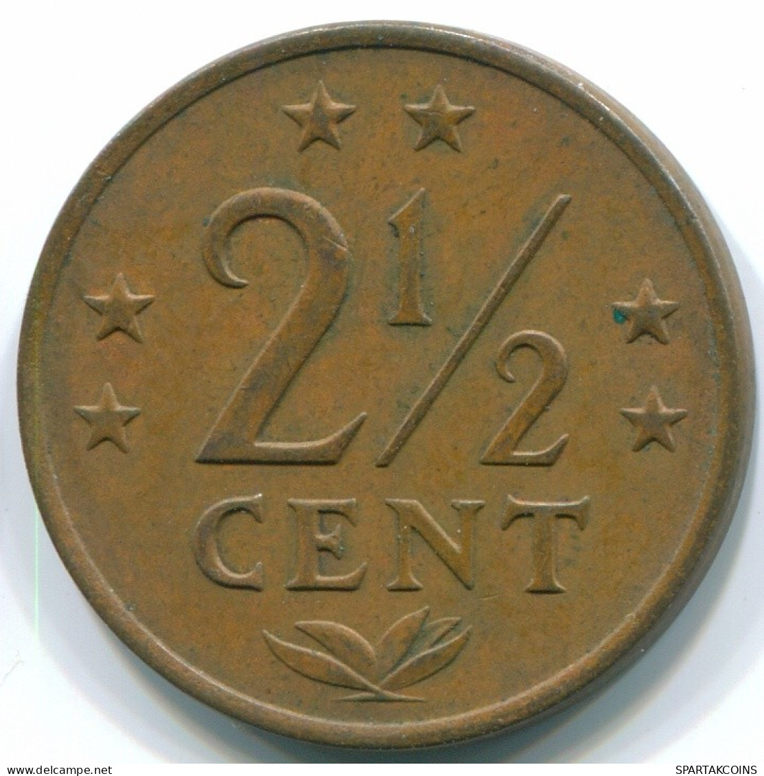 2 1/2 CENT 1973 ANTILLAS NEERLANDESAS Bronze Colonial Moneda #S10508.E.A - Antille Olandesi
