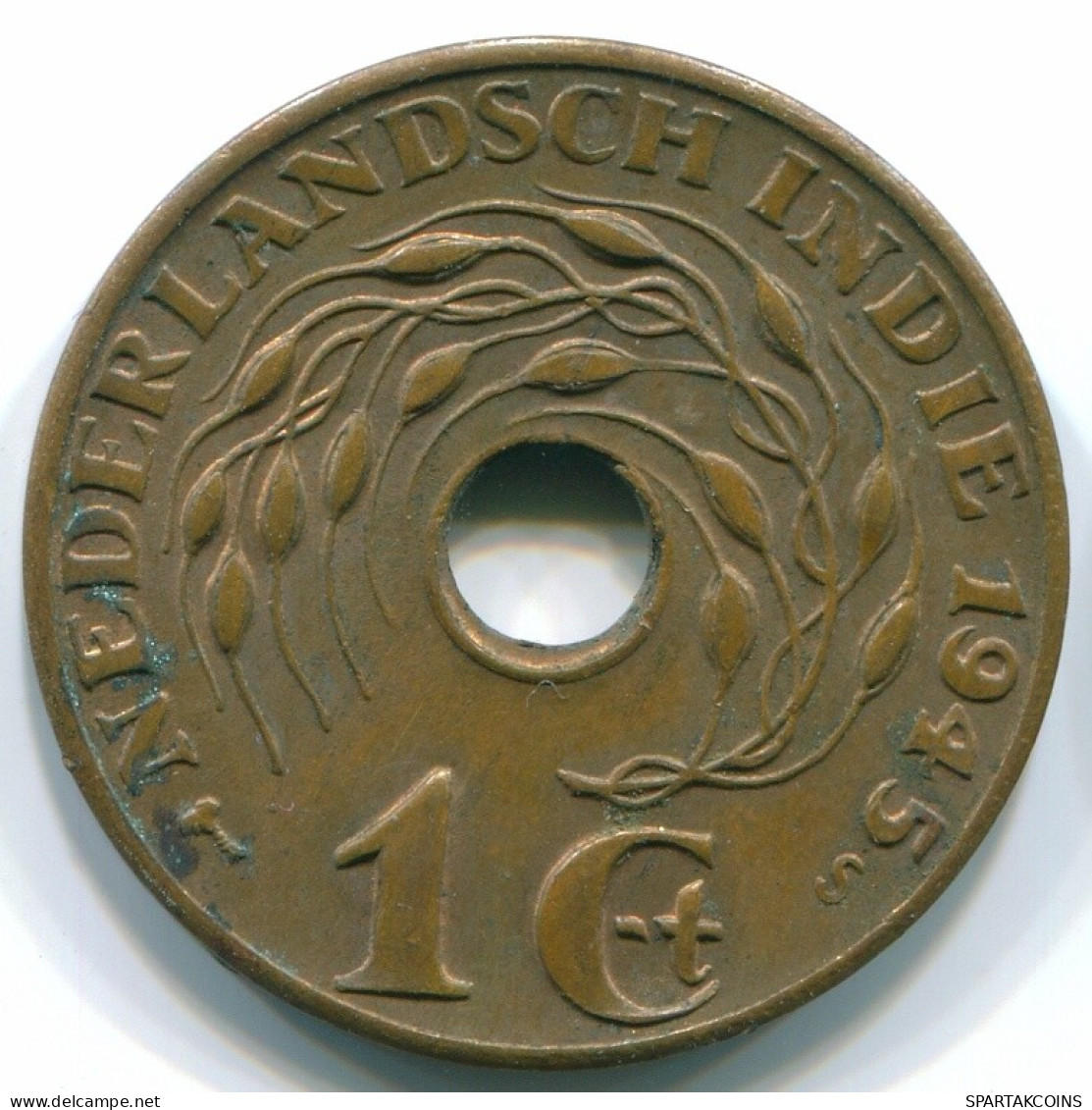 1 CENT 1945 S NIEDERLANDE OSTINDIEN INDONESISCH Koloniale Münze #S10325.D.A - Niederländisch-Indien