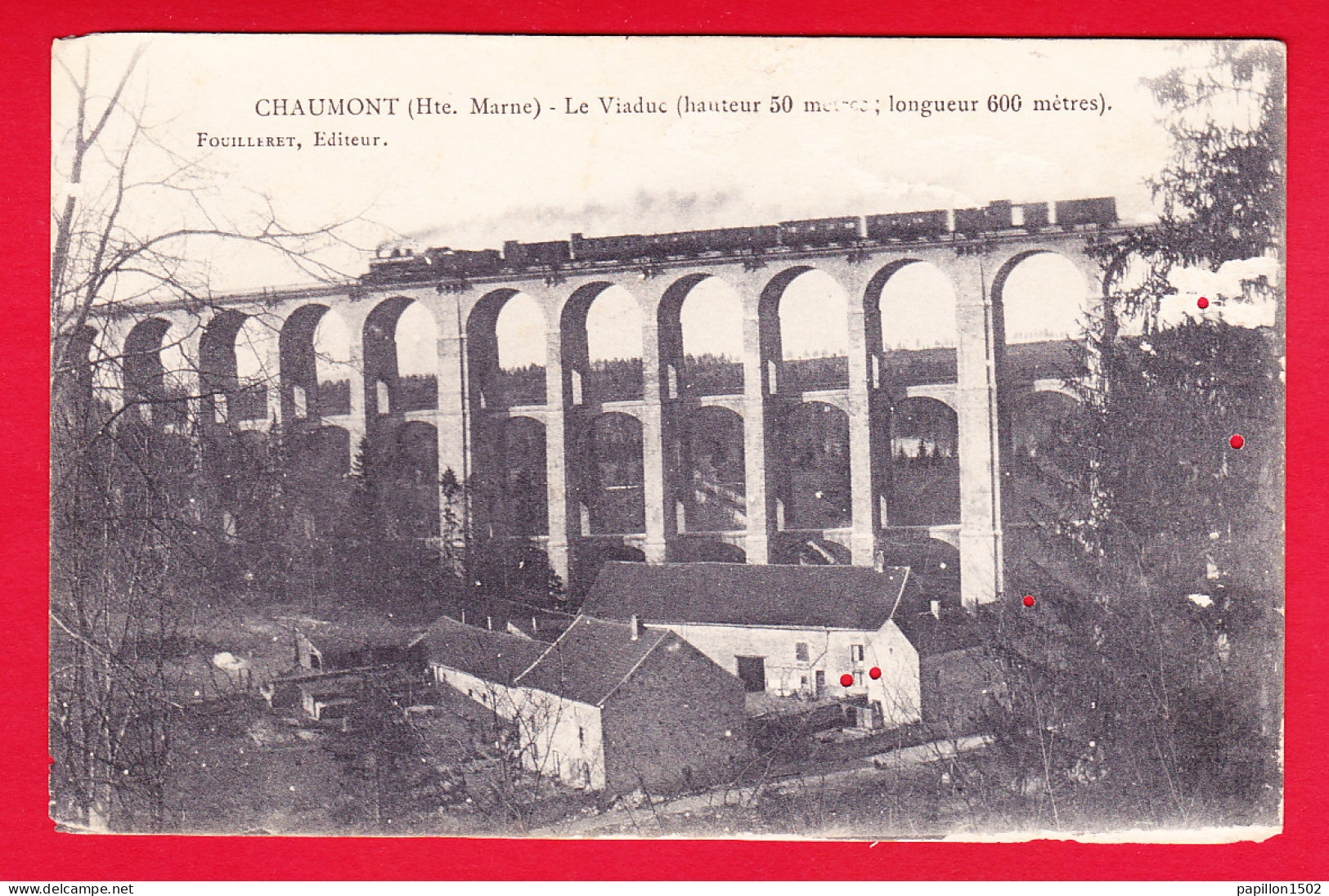 F-52-Chaumont-12P45 Le Viaduc, Train Circulant Sur Le Viaduc, Cpa (état) - Chaumont