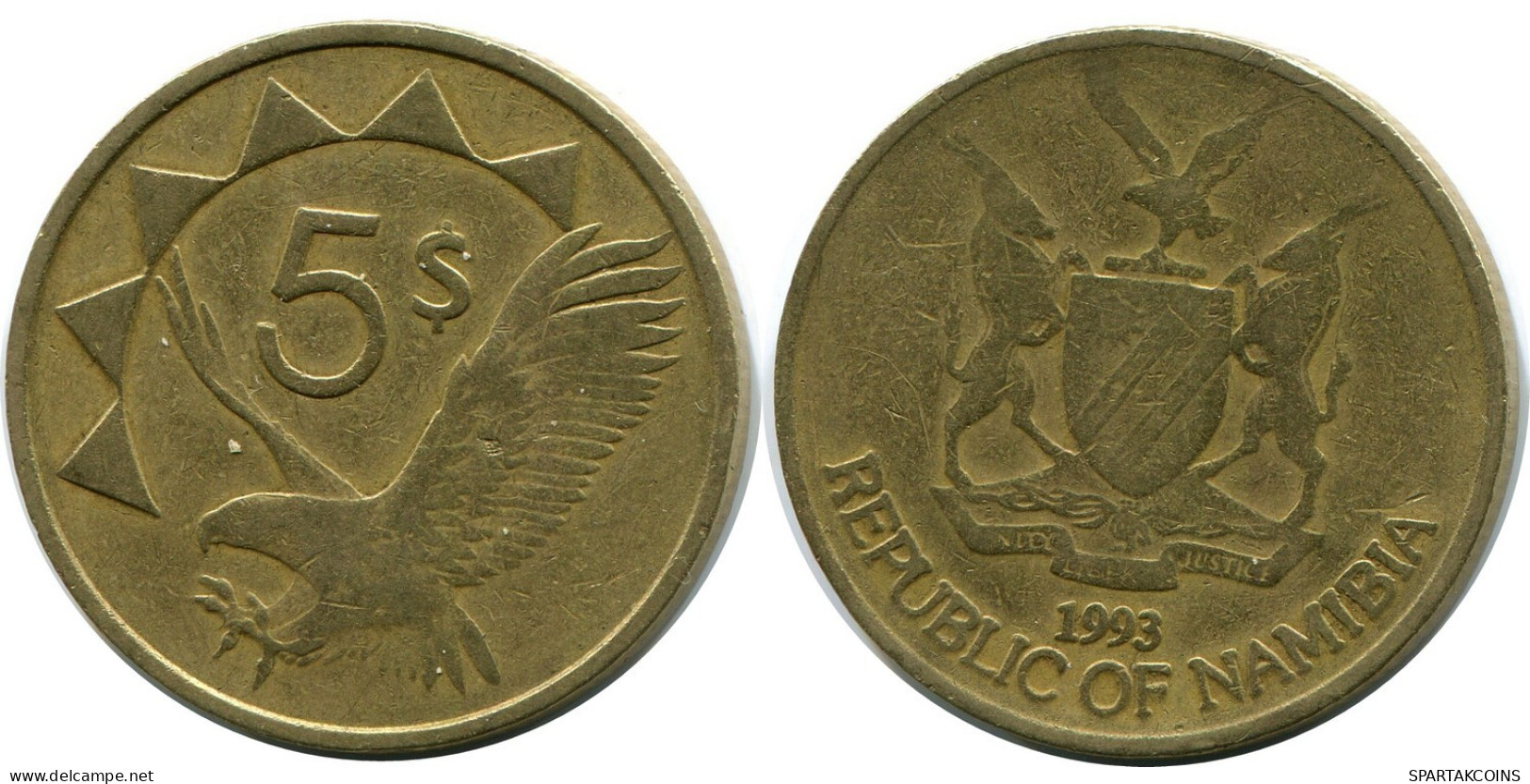 5 DOLLARS 1993 NAMIBIA Münze #AP911.D.A - Namibia