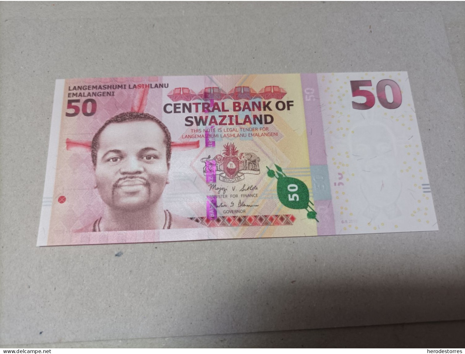 Billete Swaziland, 50 Emalangeni, Serie AA, Año 2017, UNC - Swaziland