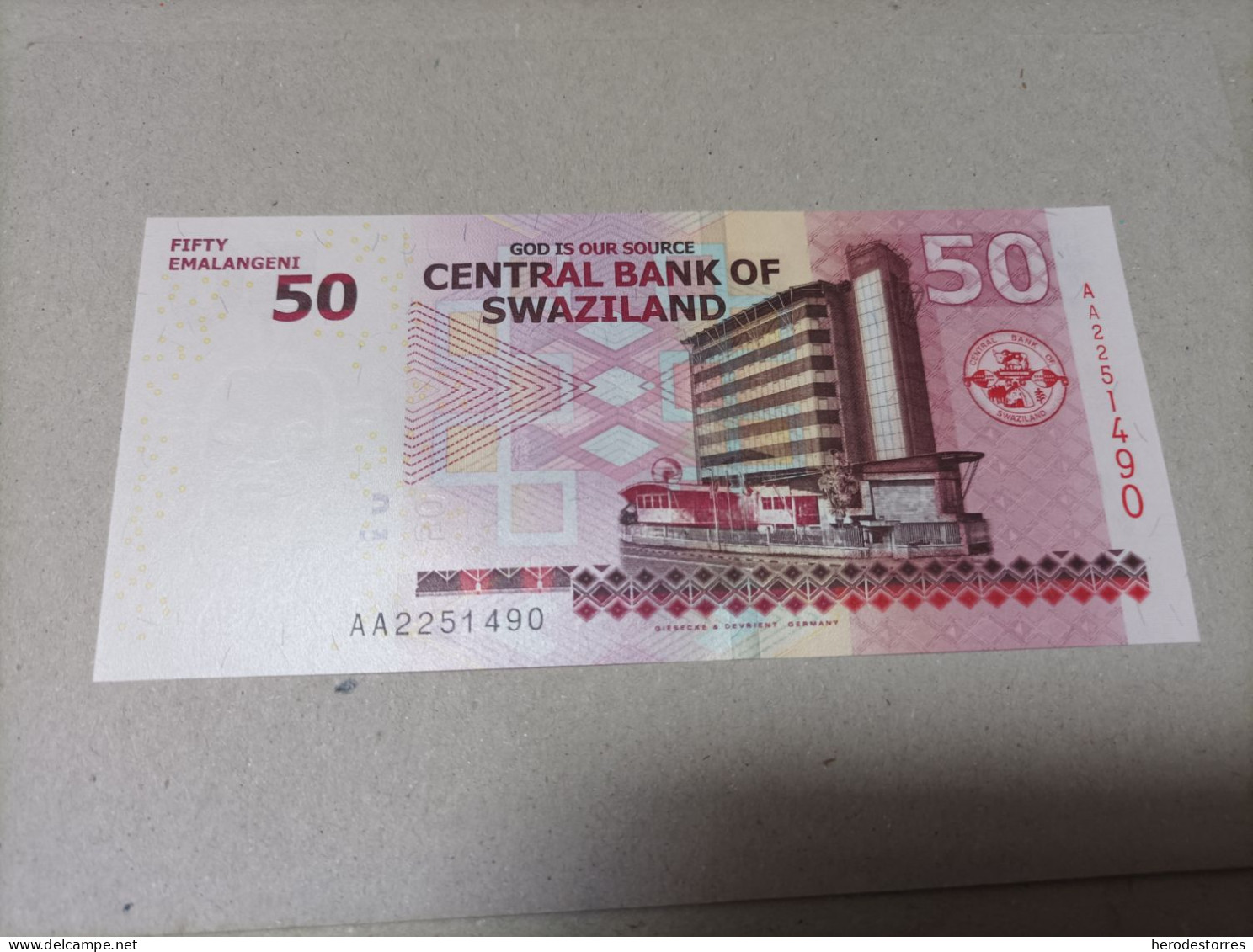 Billete Swaziland, 50 Emalangeni, Serie AA, Año 2017, UNC - Swaziland