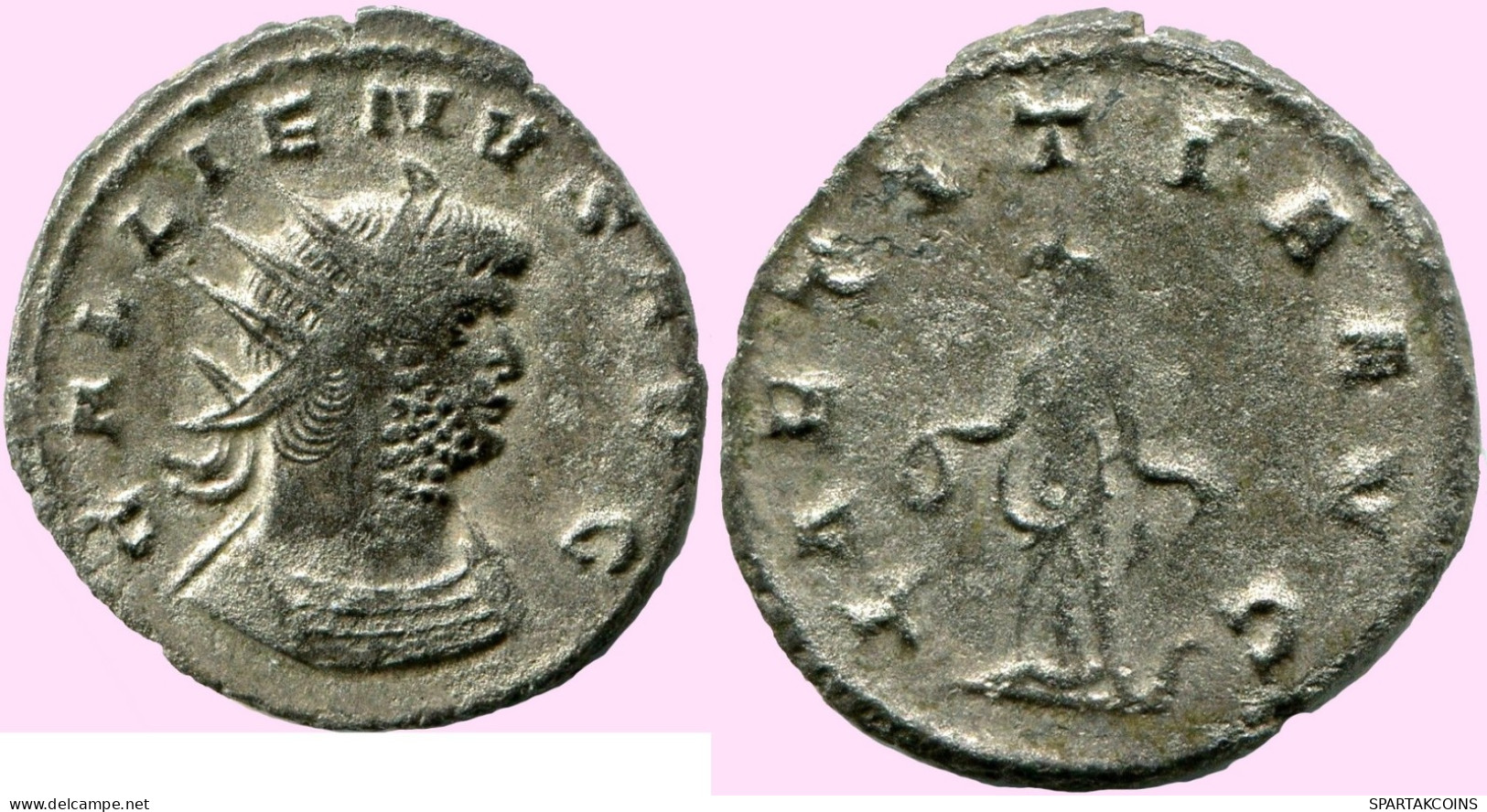 GALLIENUS BI ANTONINIANUS LAETITIA ROMAIN ANTIQUE Pièce #ANC12128.25.F.A - The Military Crisis (235 AD Tot 284 AD)