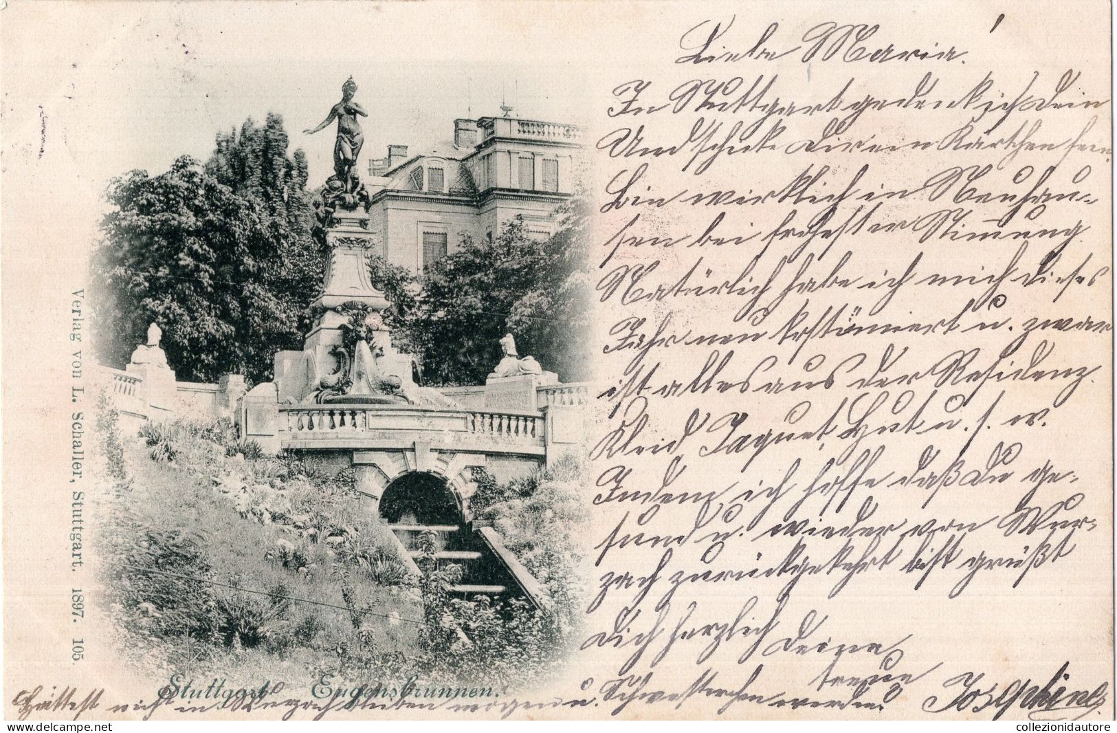 STUTTGART - EUGENSBRUNNEN - CARTOLINA FP SPEDITA NEL 1899 - Stuttgart