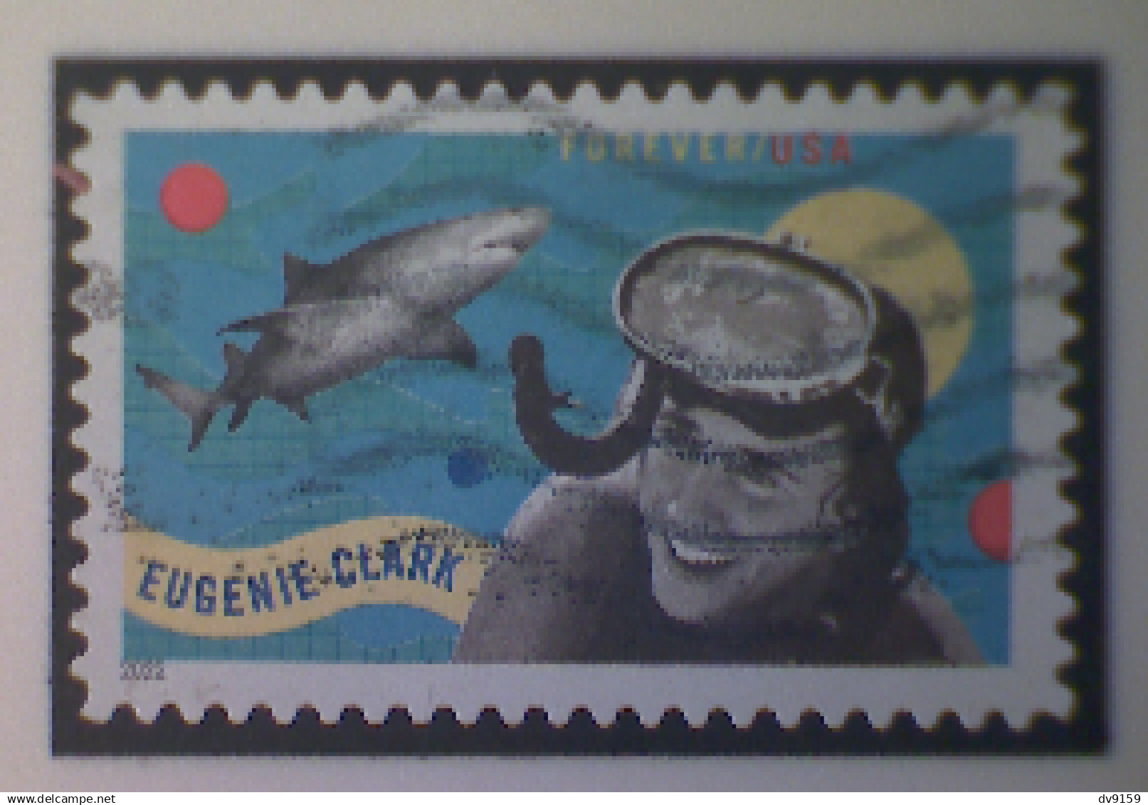 United States, Scott #5693, Used(o), 2022, Eugenie Clark, Forever (58¢), Multicolored - Used Stamps