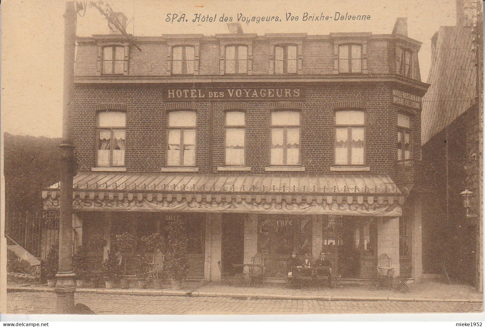 Spa , Hotel   Des Voyageurs    ,    Vve Brixhe-Delvenne - Spa