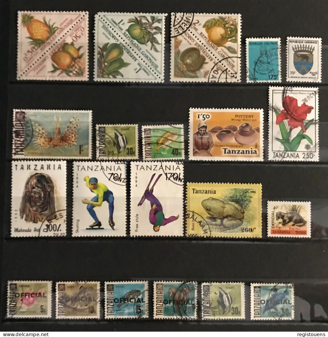 Lot De 80 Timbres Haute-Volta, Mali, Gabon Et Tanzanie - Autres - Afrique