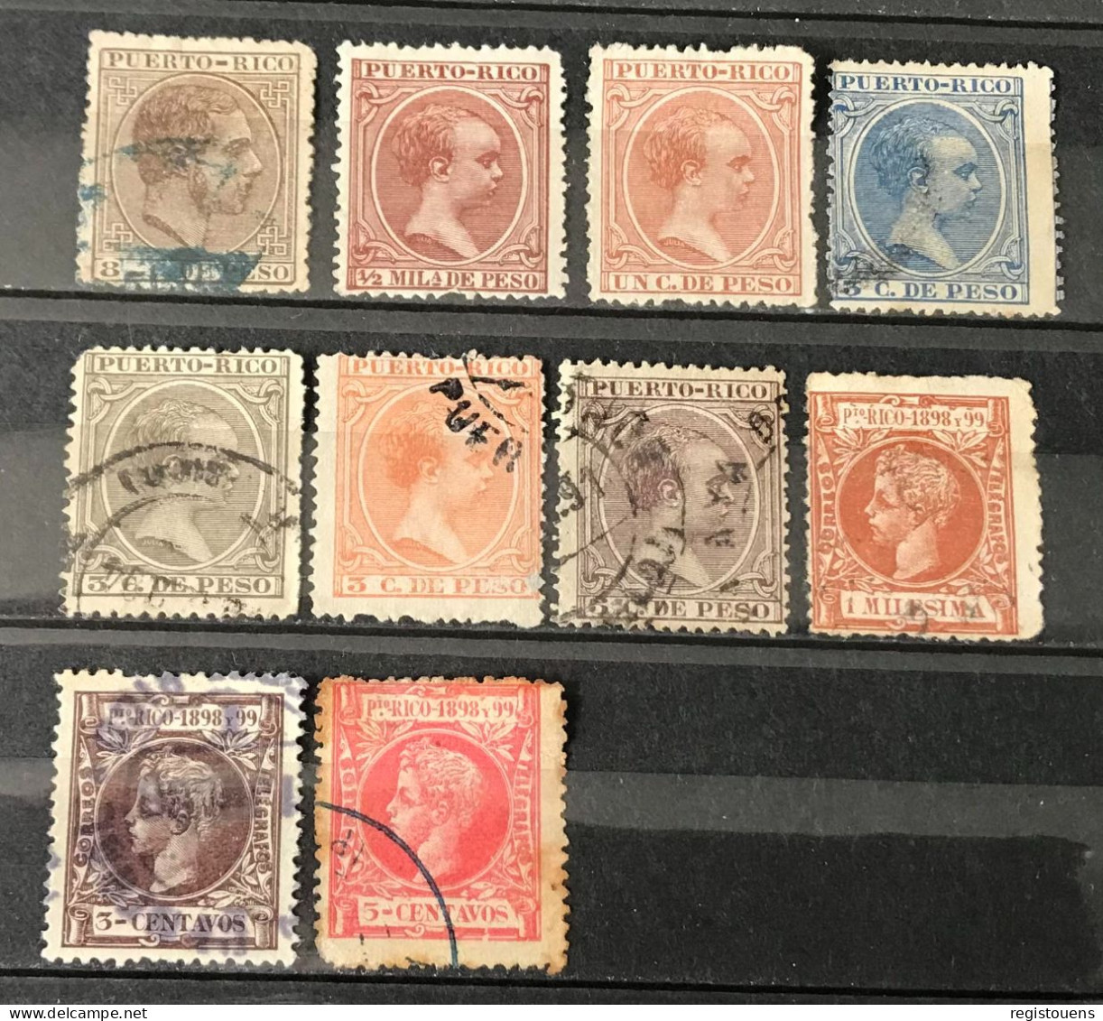 Lot De 10 Timbres Oblitérés Porto Rico - Puerto Rico