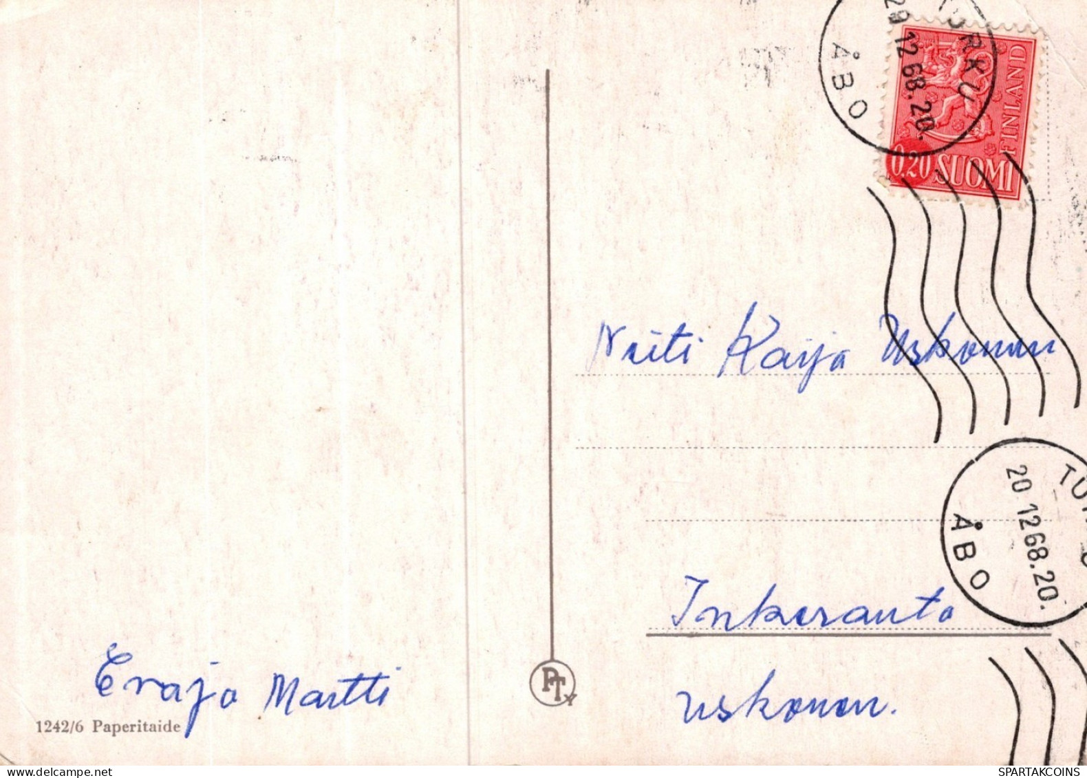 PAPÁ NOEL NAVIDAD Fiesta Vintage Tarjeta Postal CPSM #PAK986.A - Santa Claus