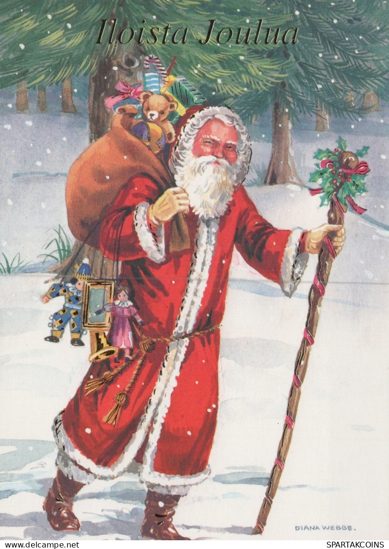 WEIHNACHTSMANN SANTA CLAUS WEIHNACHTSFERIEN Vintage Postkarte CPSM #PAK859.A - Santa Claus