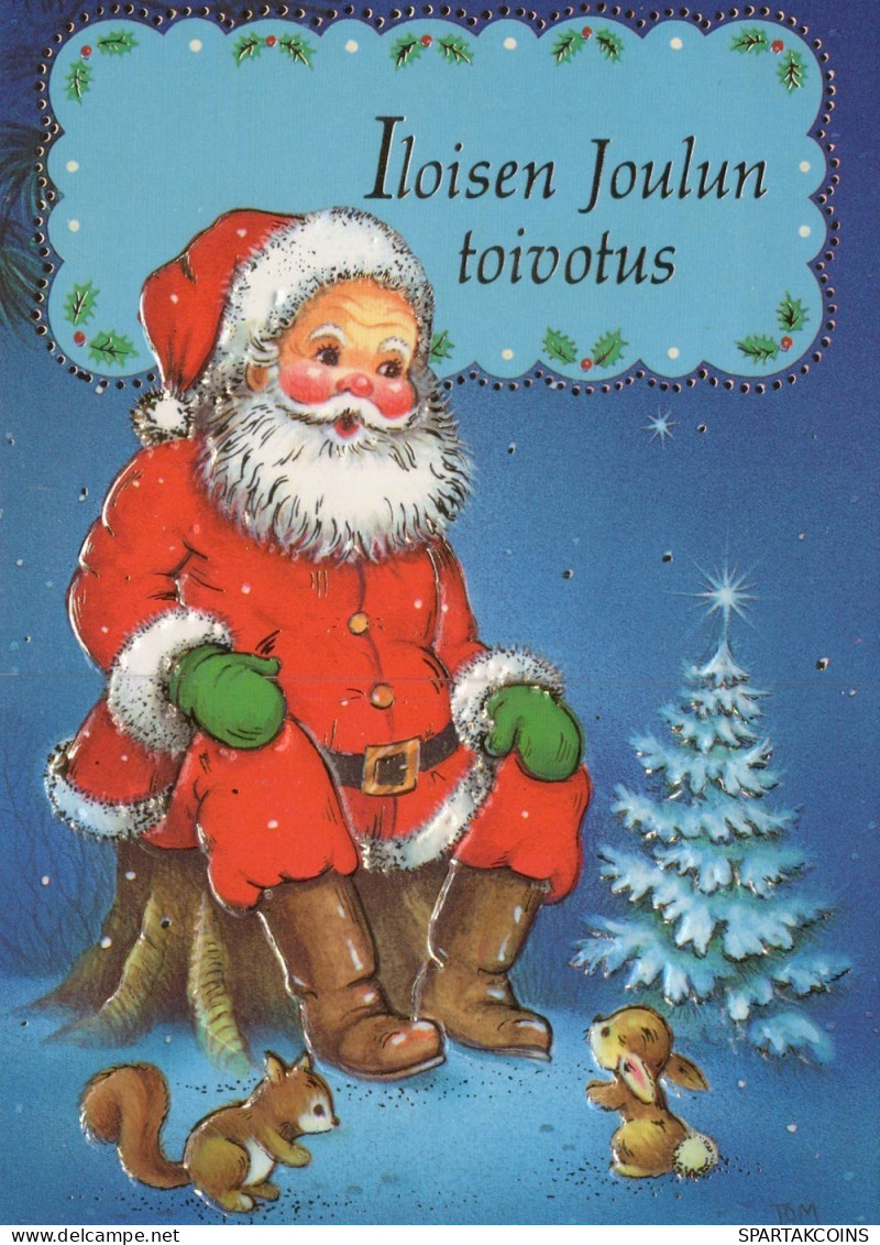 PÈRE NOËL NOËL Fêtes Voeux Vintage Carte Postale CPSM #PAK626.A - Santa Claus