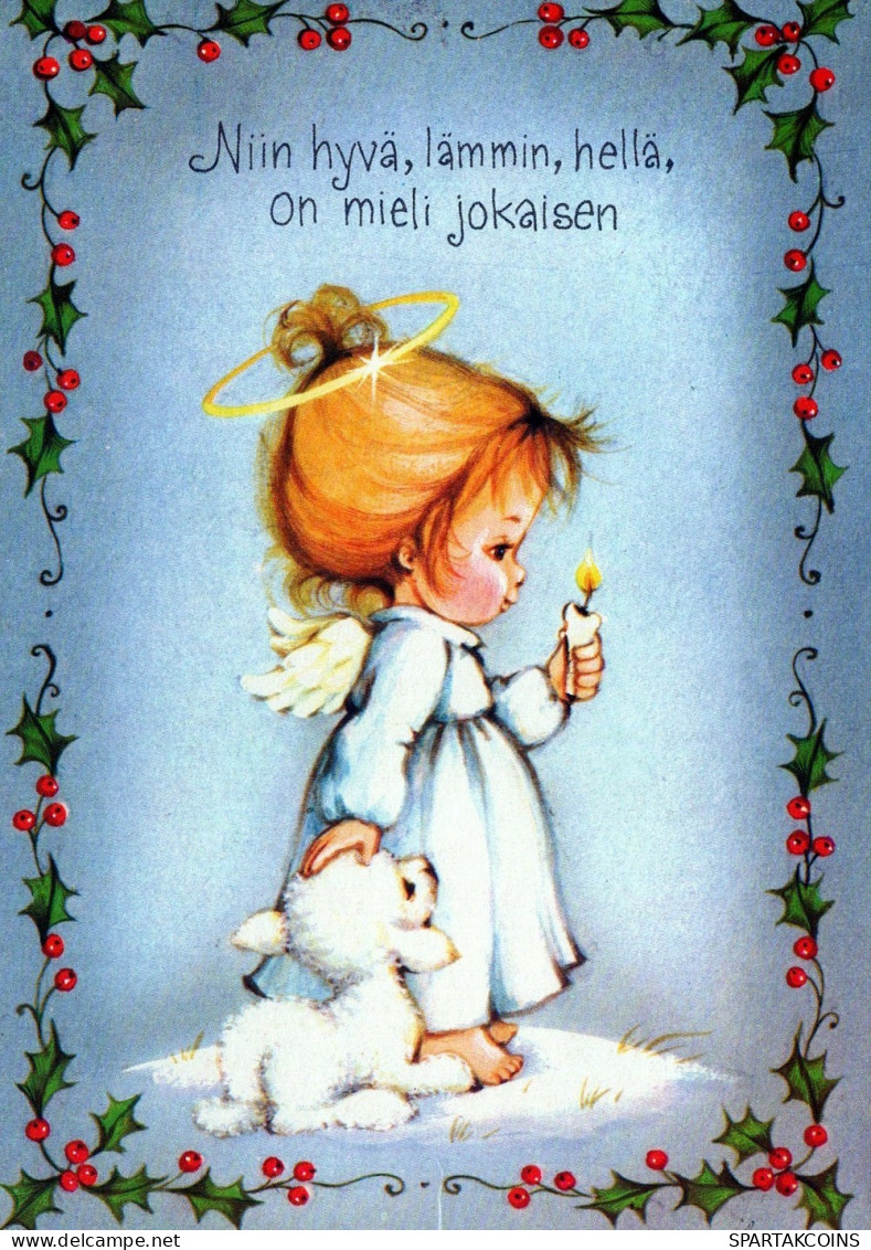 ANGELO Buon Anno Natale Vintage Cartolina CPSM #PAJ307.A - Engel