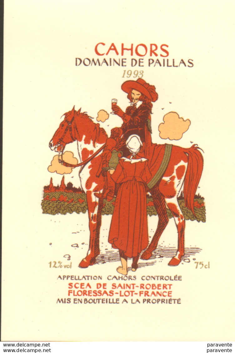 JUILLARD : Etiquette Pour DOMAINE PAILLAS 1993 (serigraphié) - Juillard
