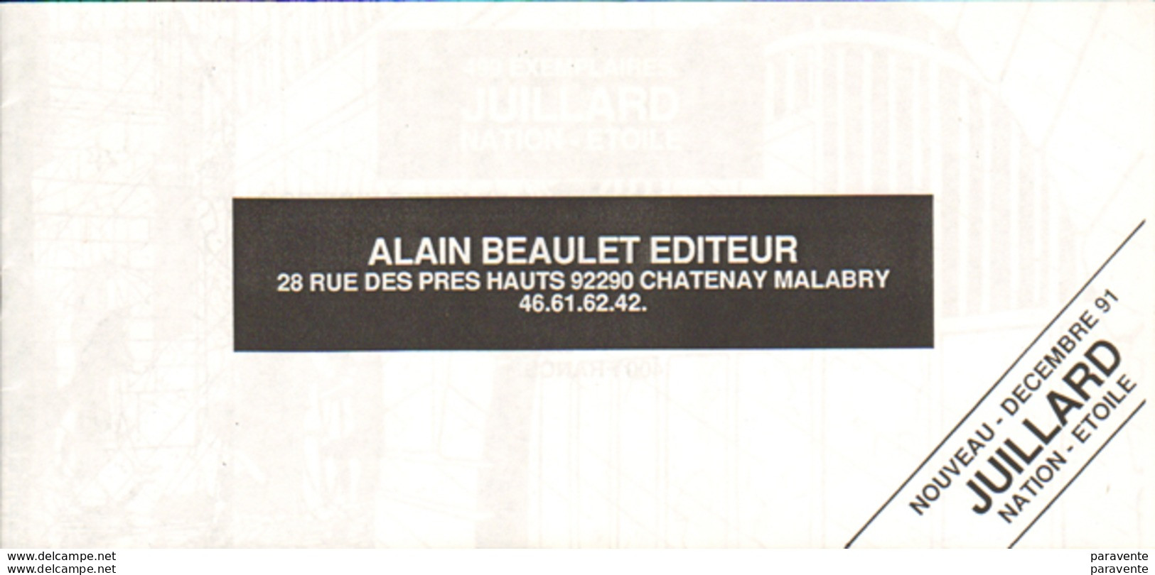 JUILLARD LOUSTAL Catalogue 1991 Pour BEAULET - Juillard