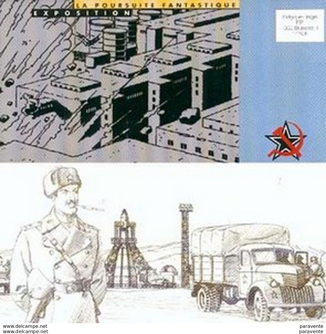 JUILLARD : Carte Double LA POURSUITE FANTASTIQUE Pour LIBRAIRIE BRUSSEL (blake Et Mortimer ) - Juillard