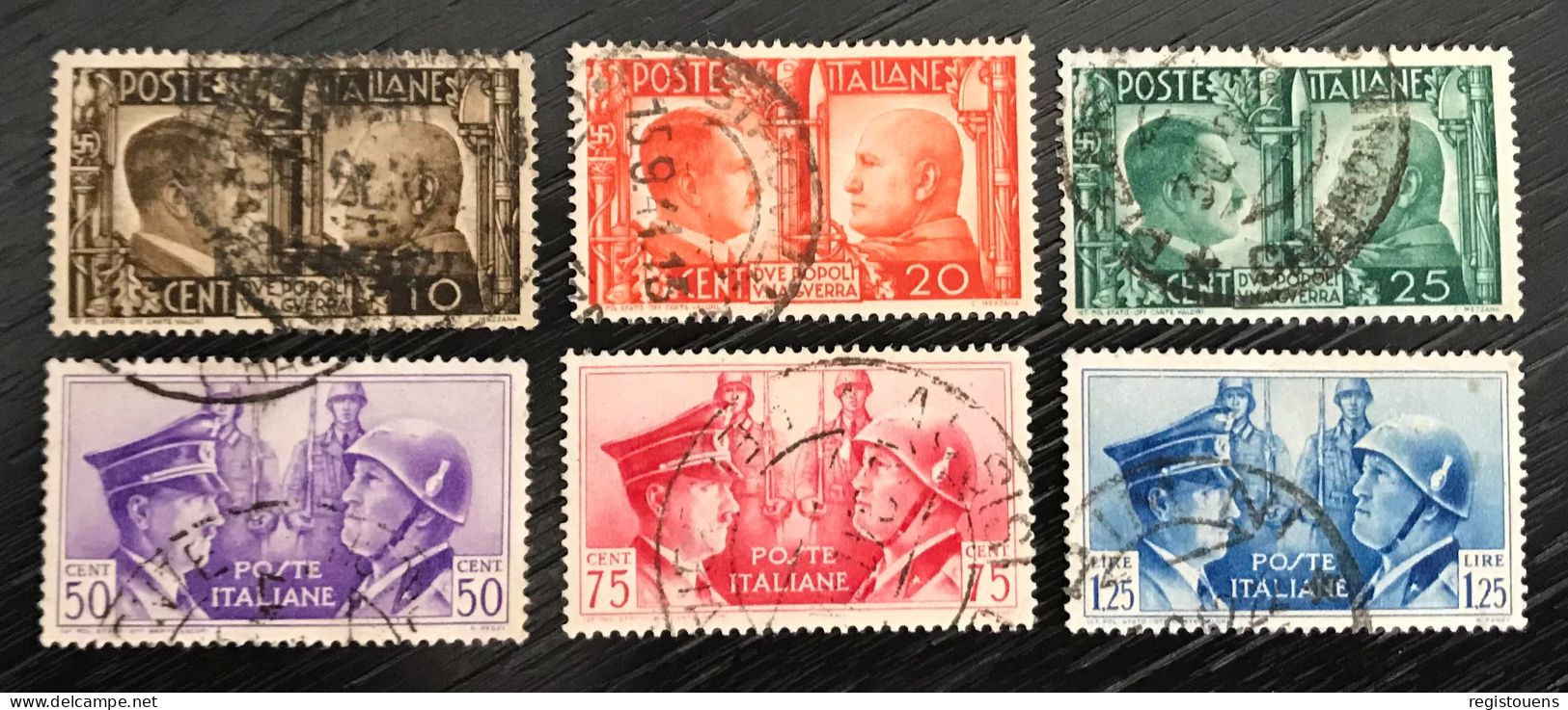 Lot De 6 Timbres Oblitérés Italie 1941 - Gebraucht