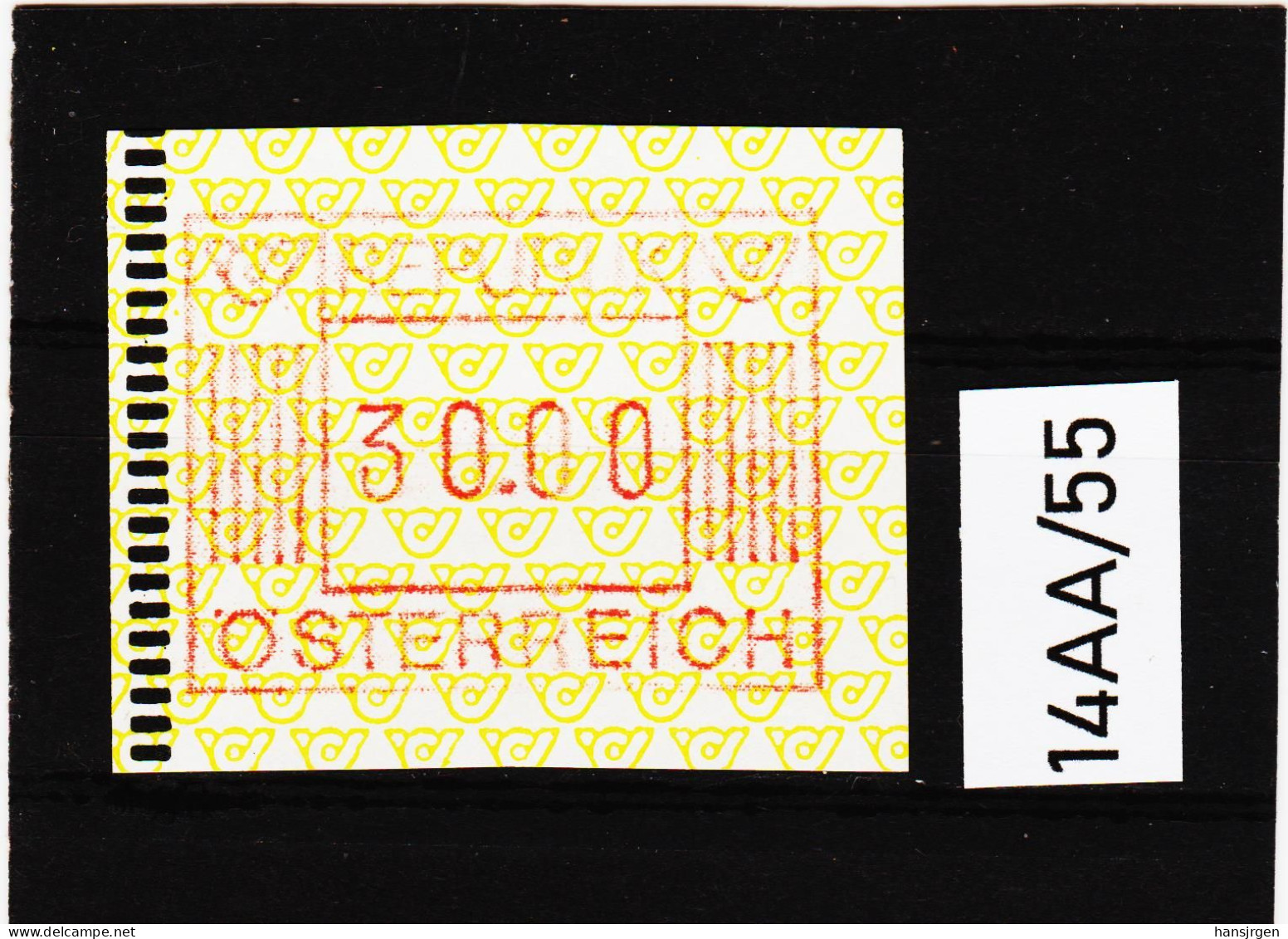 14AA/55  ÖSTERREICH 1983 AUTOMATENMARKEN 1. AUSGABE  30,00 SCHILLING   ** Postfrisch - Vignette [ATM]