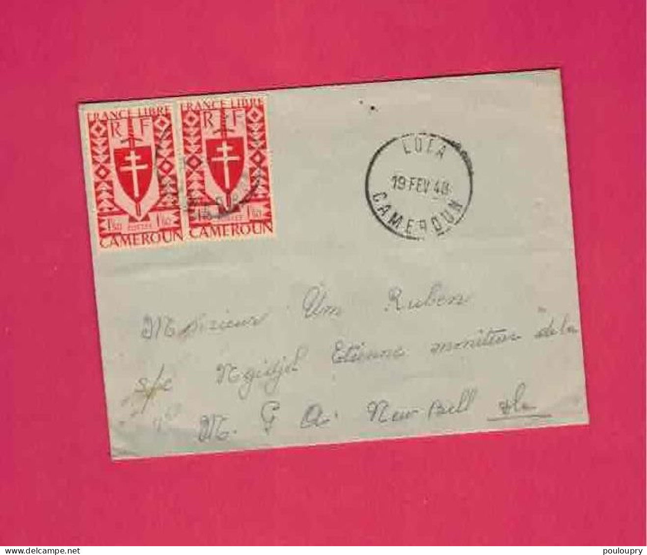 Lettre De 1948 Pour Le Cameroun - YT N°  256 X 2 - Série De Londres - Covers & Documents