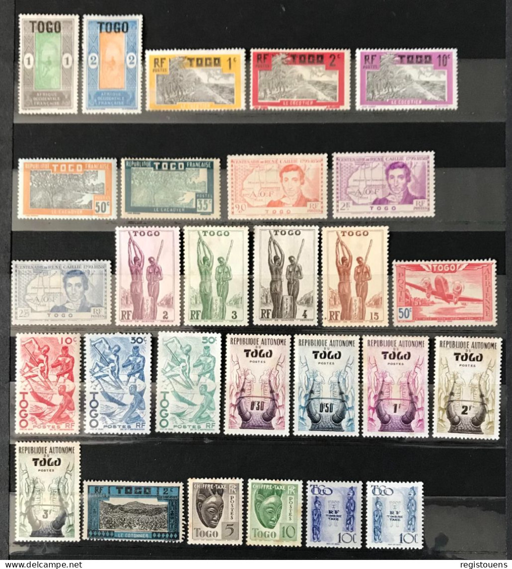 Lot De 28 Timbres Togo ( Colonies Françaises ) - Andere & Zonder Classificatie