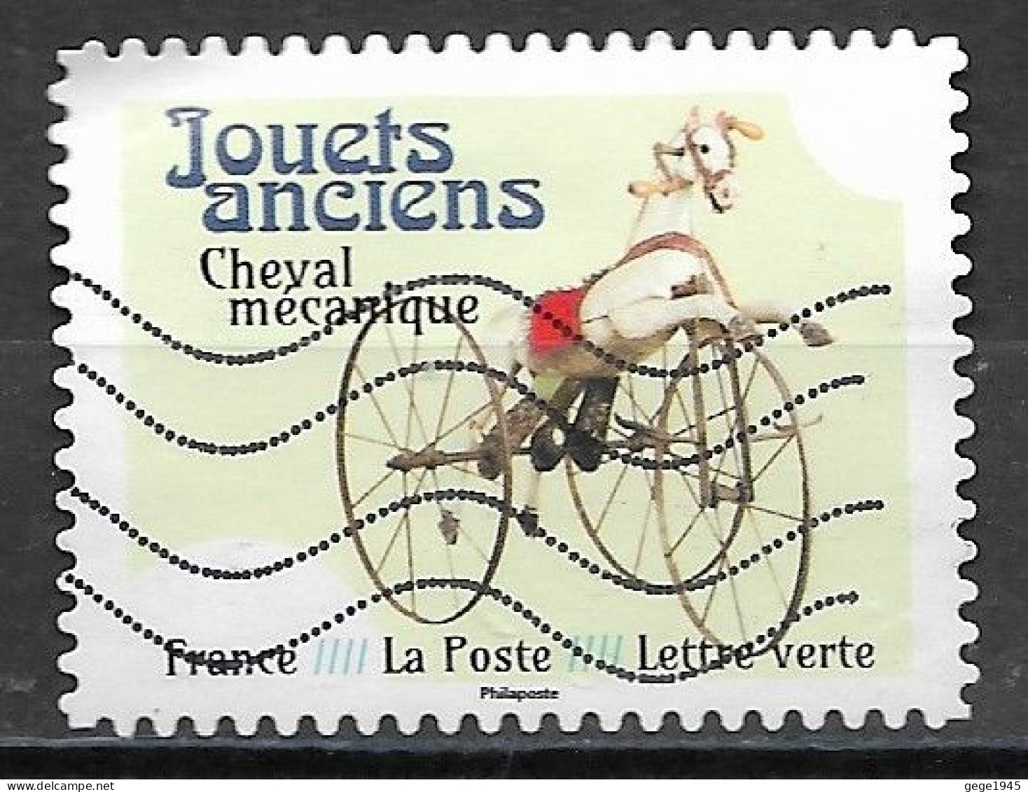 France 2023  Oblitéré -  Autoadhésif  N°  2269  -  Jouets Anciens  - Cheval Mécanique - Used Stamps