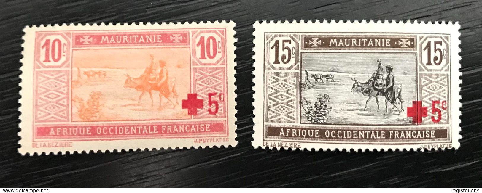 Lot De 2 Timbres Neufs* Mauritanie 1915 Y & T 34/35 - Neufs