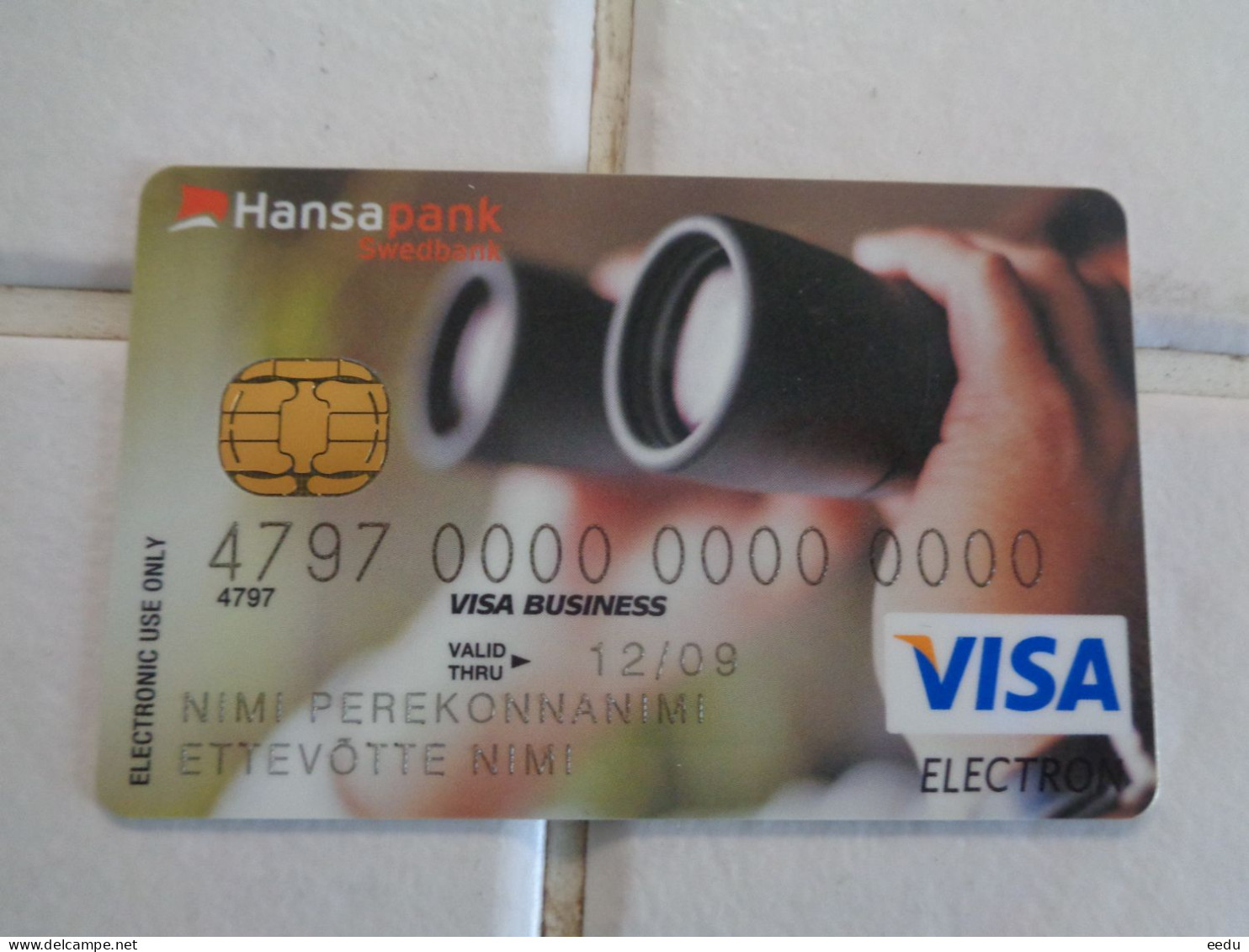 Estonia Bank Card - Credit Cards (Exp. Date Min. 10 Years)