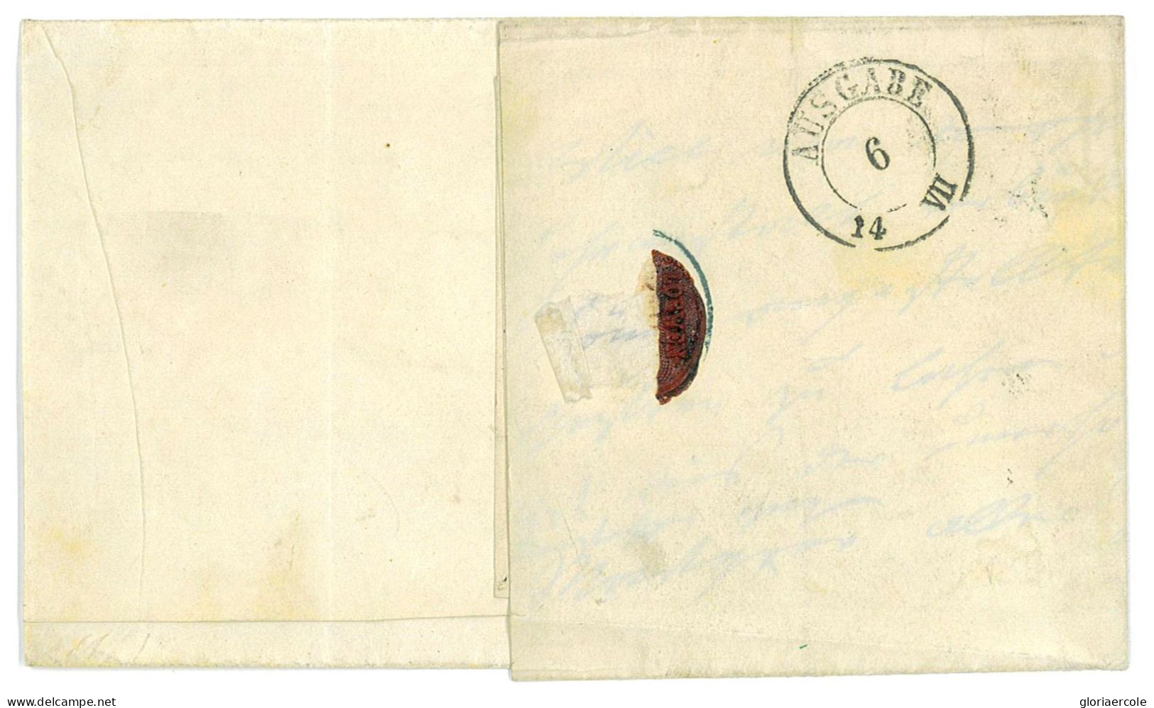 P2873 - SAXSEN, MICHEL NR. 9 ON FOLDED LETTER, LUXUS QUALITY FROM DRESDEN TO LEIPZIG, NUMERAL CANCEL NR. 1 - Brunswick