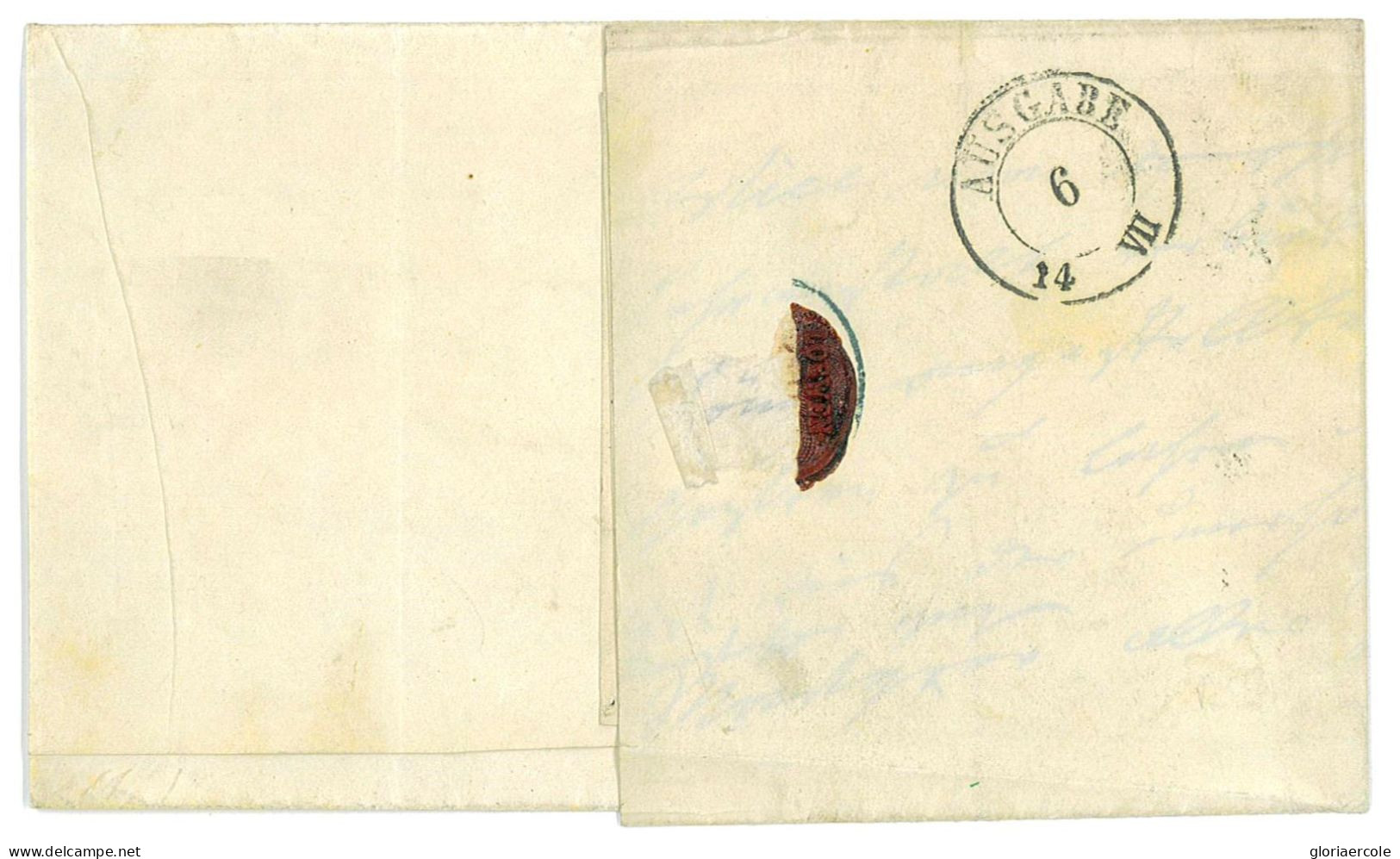 P2873 - SAXSEN, MICHEL NR. 9 ON FOLDED LETTER, LUXUS QUALITY FROM DRESDEN TO LEIPZIG, NUMERAL CANCEL NR. 1 - Braunschweig