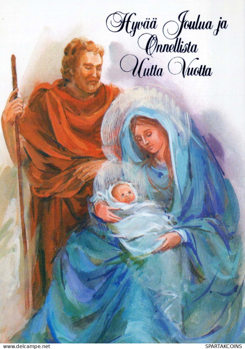 Vierge Marie Madone Bébé JÉSUS Noël Religion Vintage Carte Postale CPSM #PBB915.A - Virgen Mary & Madonnas