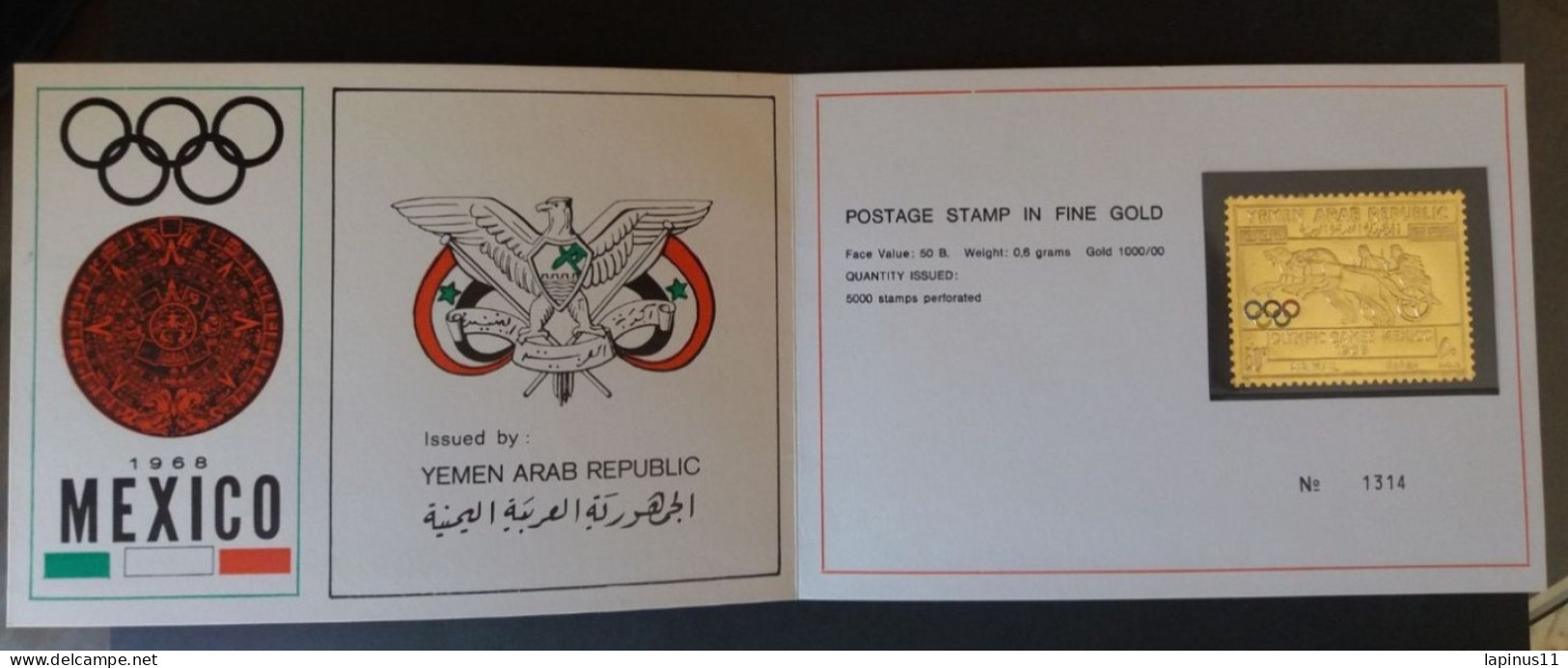 YEMEN يمني SAMMER OLYMPICS MEXICO 1968 CAT MICHEL N. (791) FOLDER BOOK TIRAGE LIMITED SHEET MNH $ - Yemen