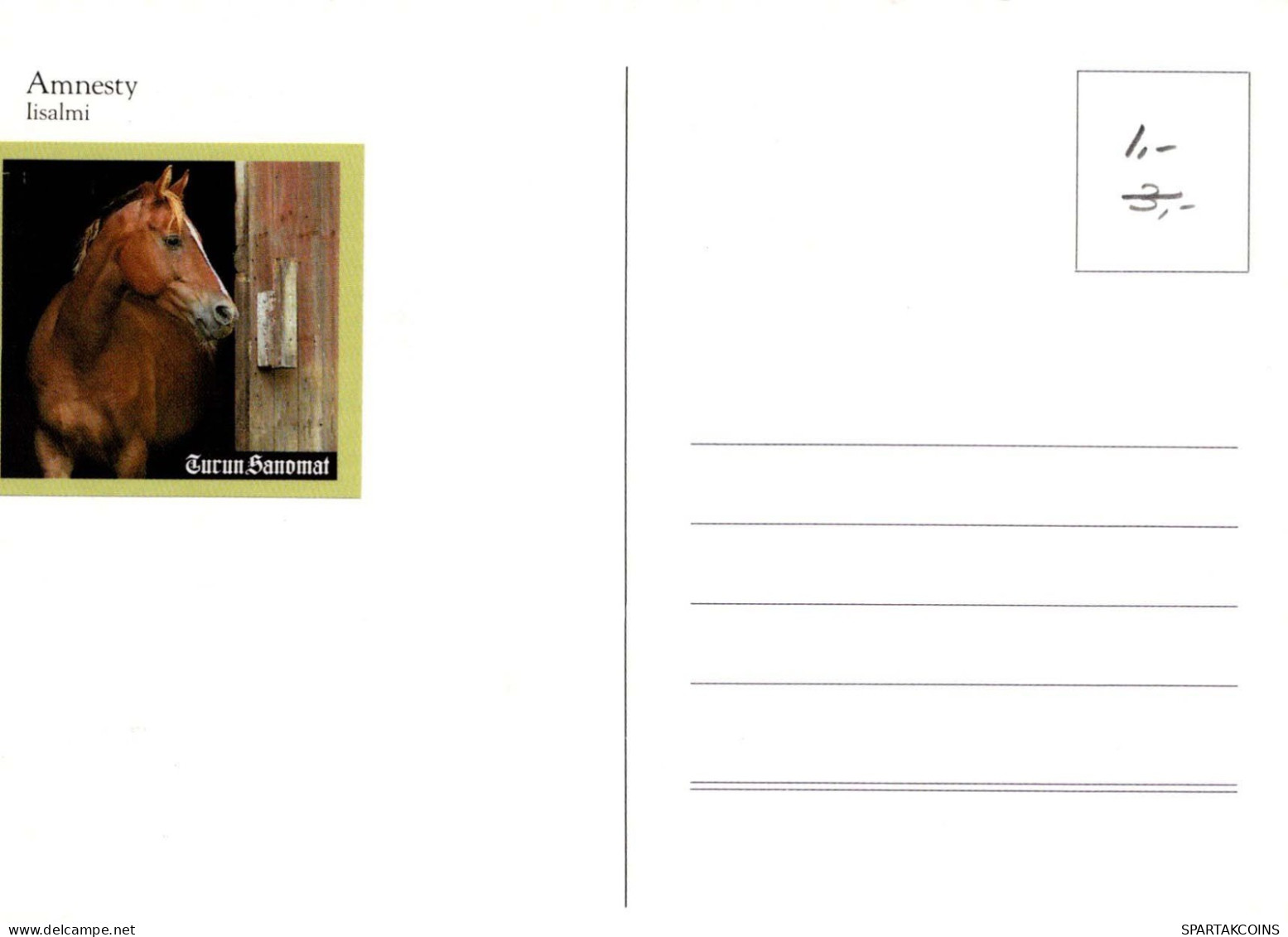 CABALLO Animales Vintage Tarjeta Postal CPSM #PBR885.A - Pferde