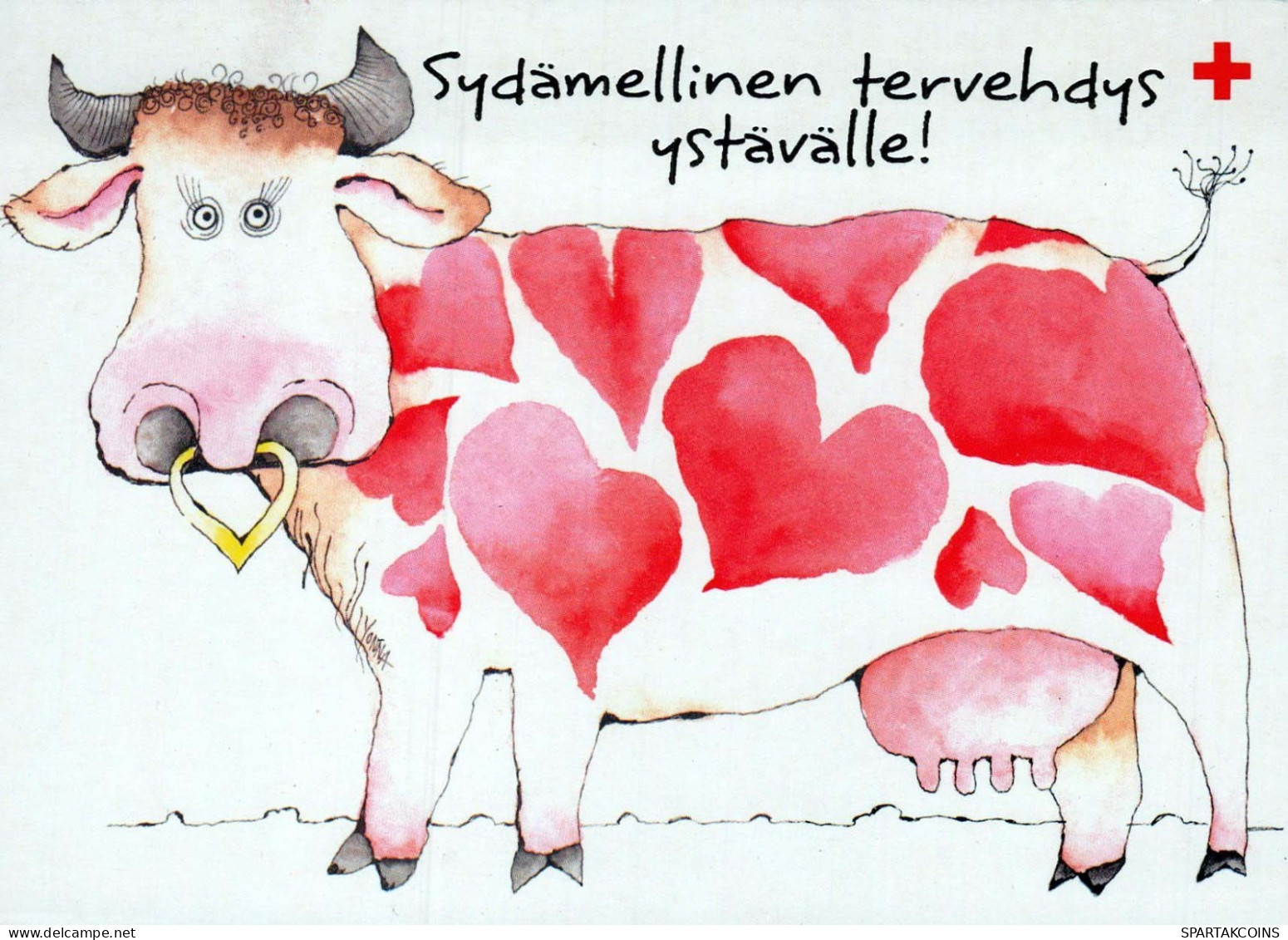 VACA Animales Vintage Tarjeta Postal CPSM #PBR805.A - Cows