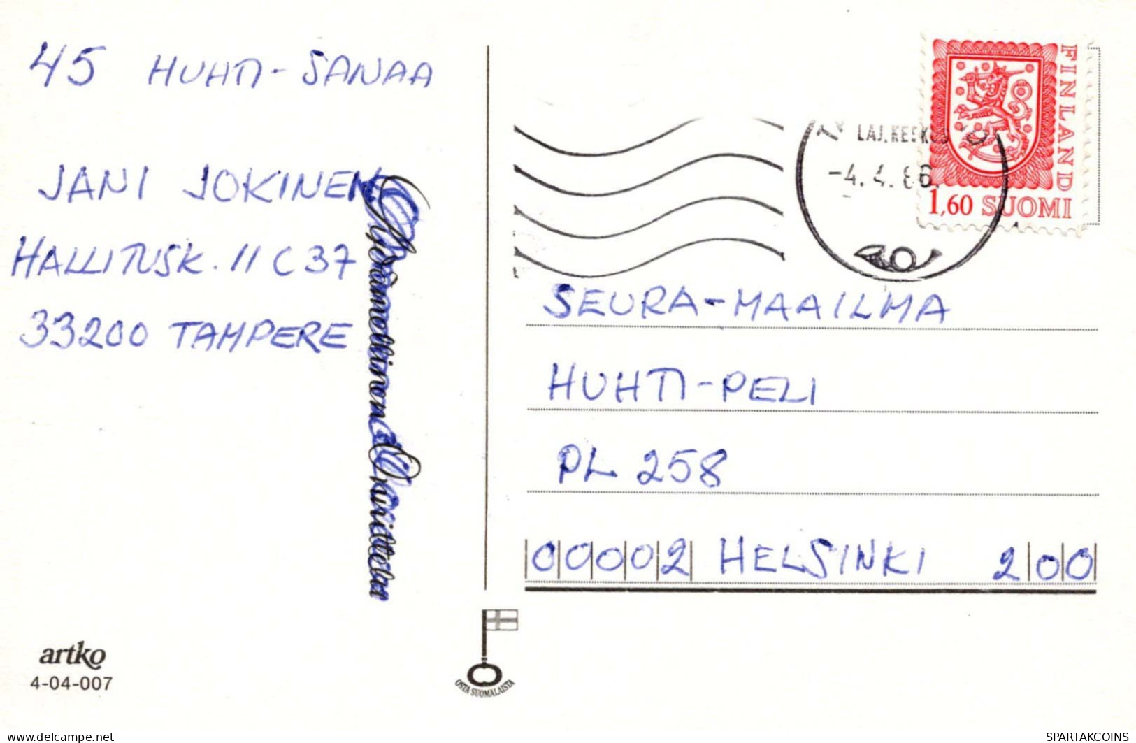 FLORES Vintage Tarjeta Postal CPSMPF #PKG090.A - Blumen