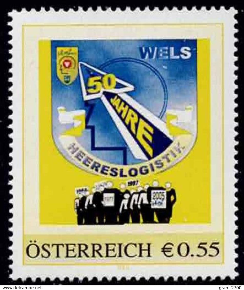 PM  50 Jahre Heereslogistik  Wels Ex Bogen Nr. 8006529  Lt. Scan Postfrisch - Persoonlijke Postzegels
