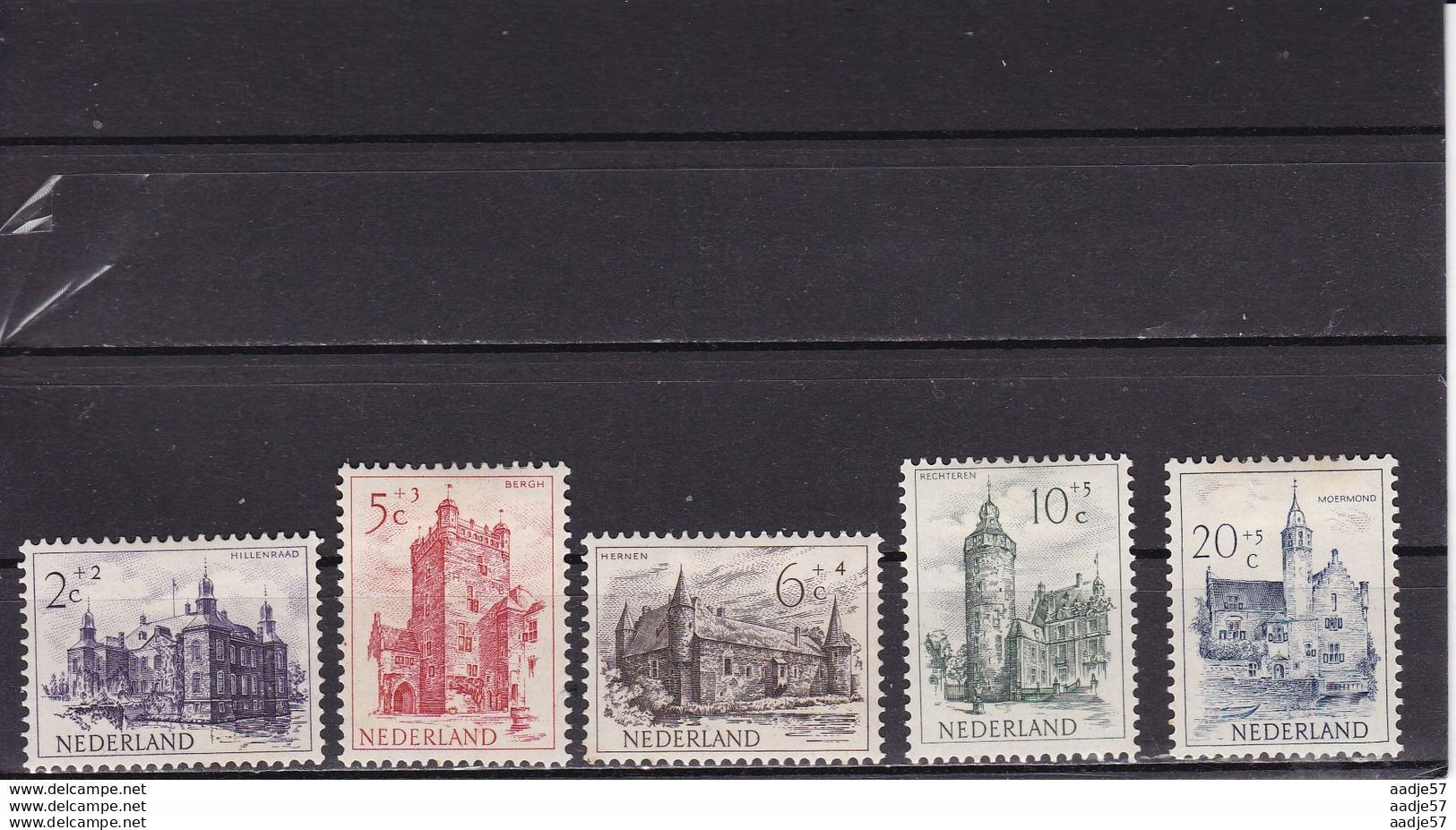 Nederland 1951 Nvph Nr 568 - 572 , Mi Nr 570 - 574 MH * - Castelli