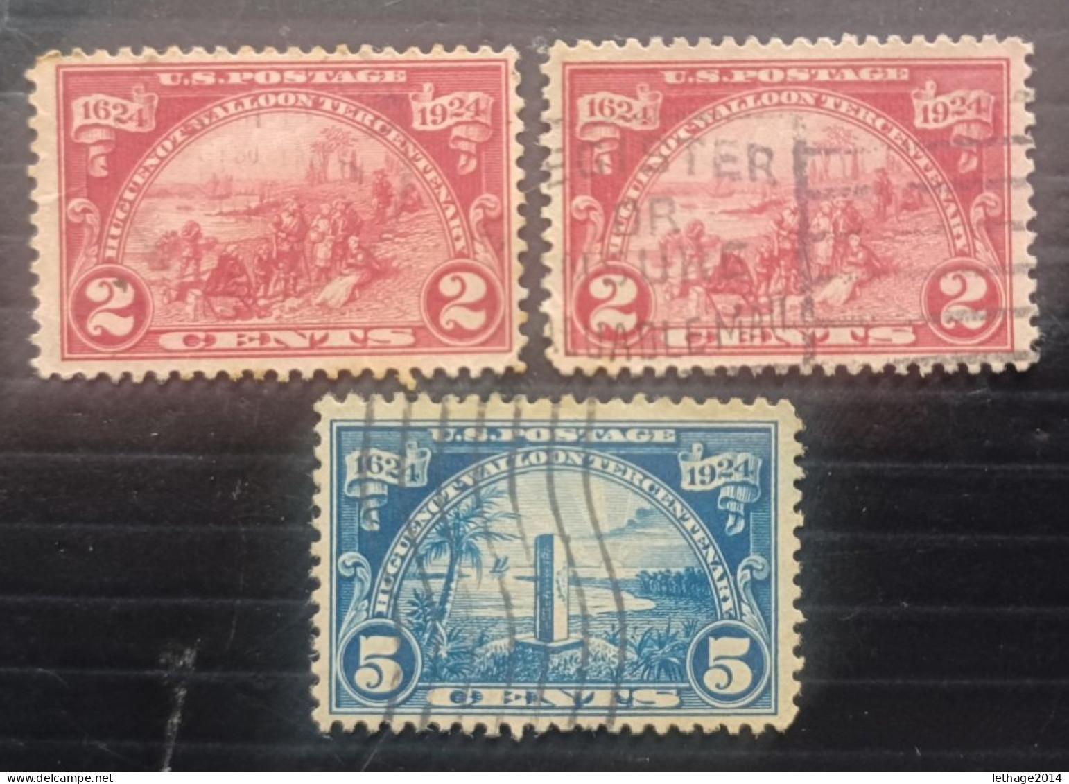 UNITED STATE 1924 HUGUENOT WALLON TERCENTENARY SC N 615-616 - Oblitérés