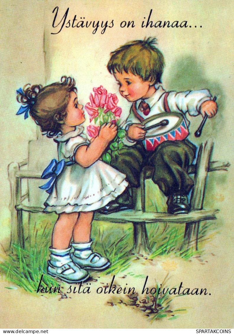 CHILDREN Scenes Landscapes Vintage Postcard CPSM #PBU357.A - Scènes & Paysages