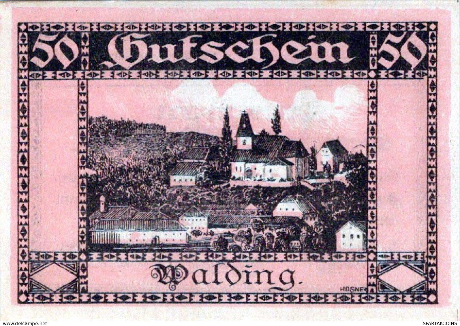 50 HELLER 1920 Stadt WALDING Oberösterreich Österreich UNC Österreich Notgeld #PH076 - Lokale Ausgaben