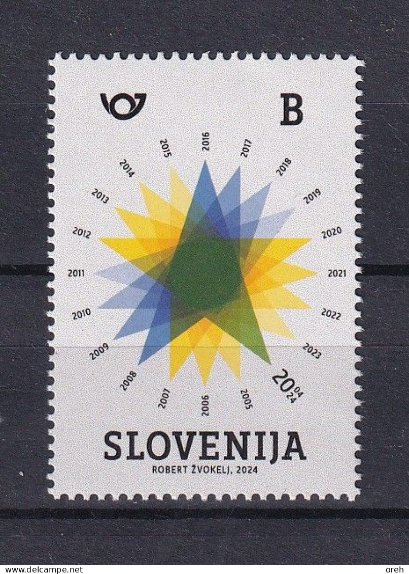 SLOVENIA 2024,20th Anniversary Of Slovenia's Membership Of The European Union,EU,MNH - Eslovenia