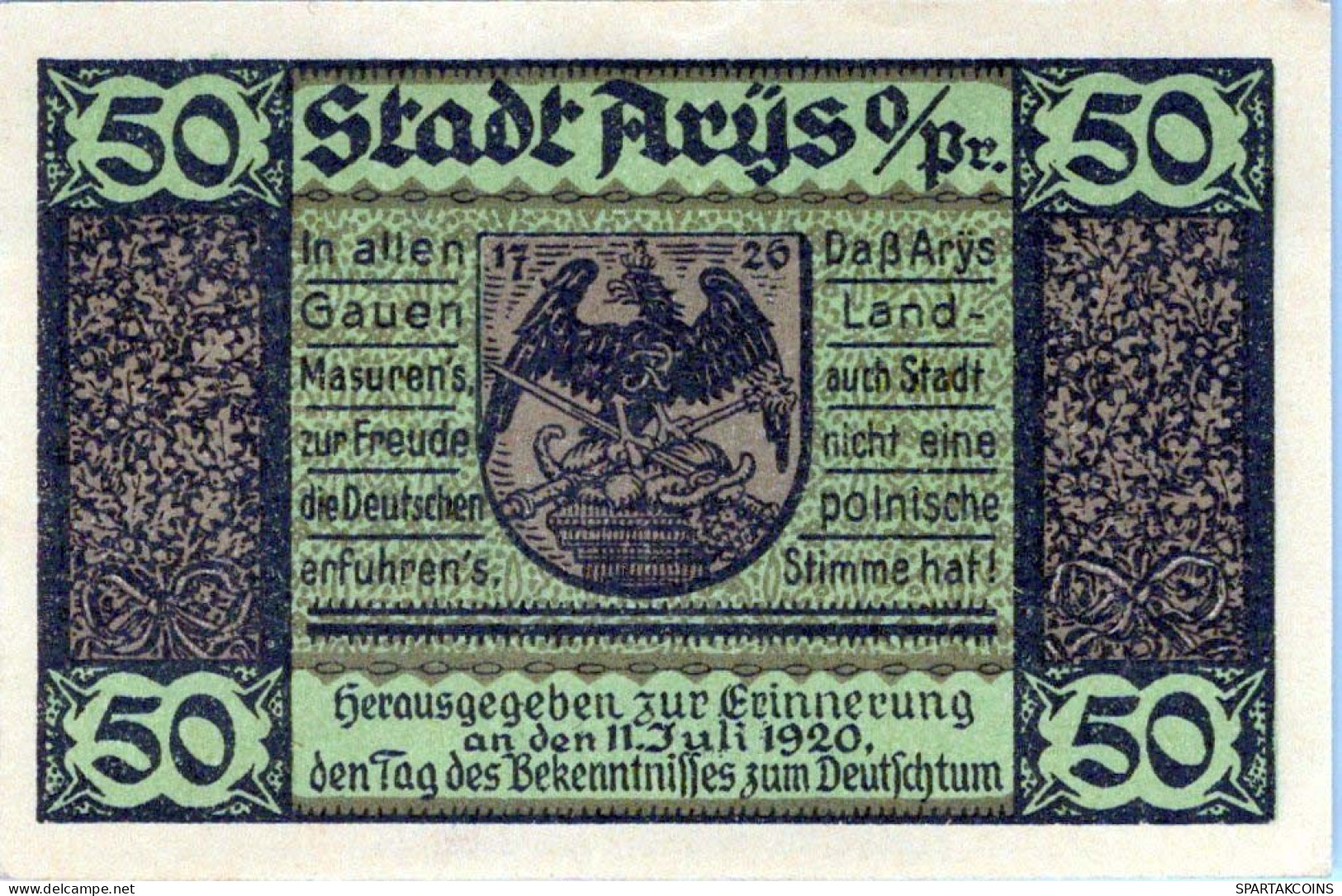 50 PFENNIG 1920 Stadt ILMENAU Thuringia UNC DEUTSCHLAND Notgeld Banknote #PA116 - [11] Emissions Locales
