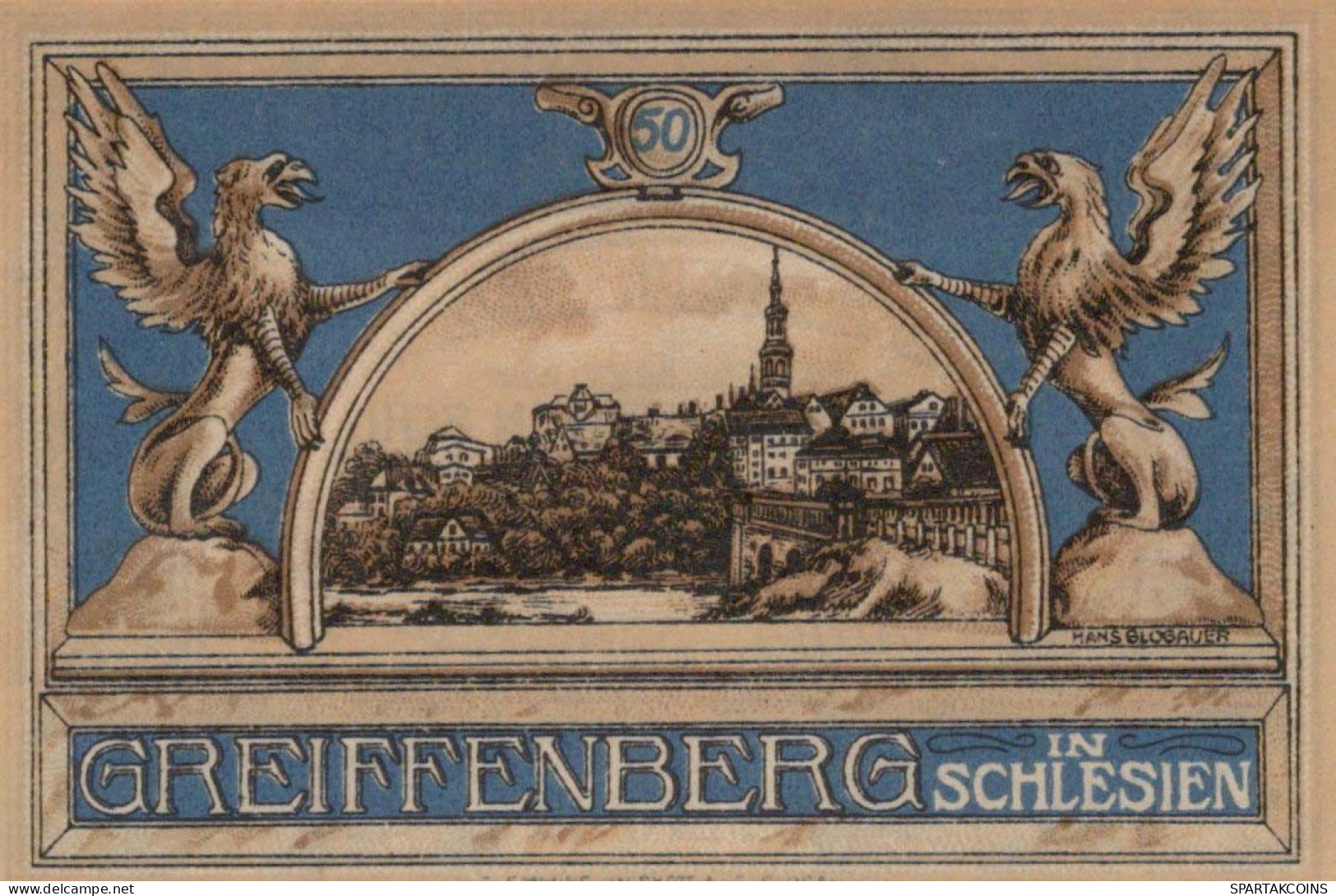 50 PFENNIG 1920 Stadt GREIFFENBERG Niedrigeren Silesia DEUTSCHLAND Notgeld #PF827 - [11] Emissions Locales