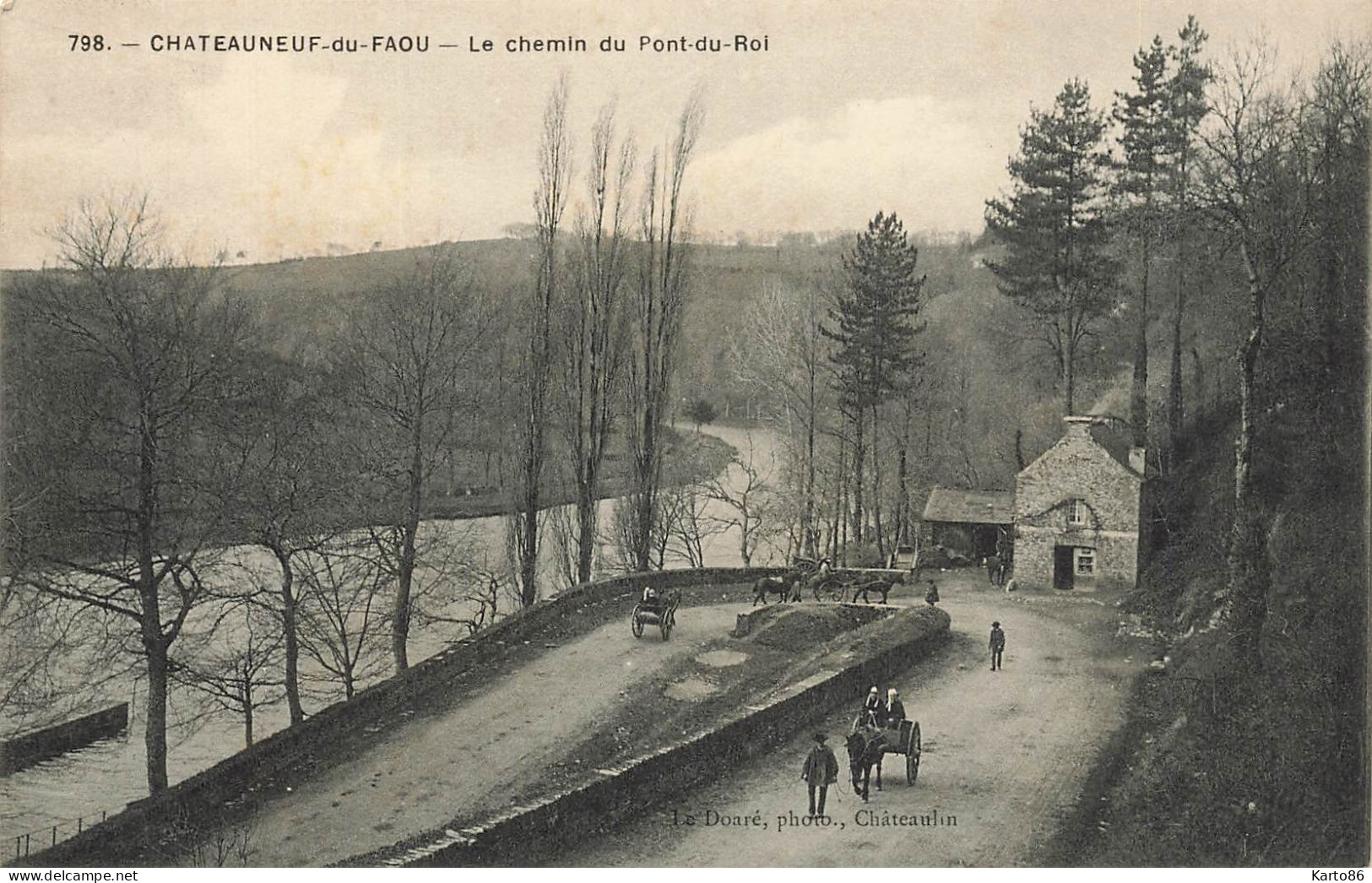 Châteauneuf Du Faou * Route , Le Chemin Du Pont Du Roi * Attelage - Châteauneuf-du-Faou