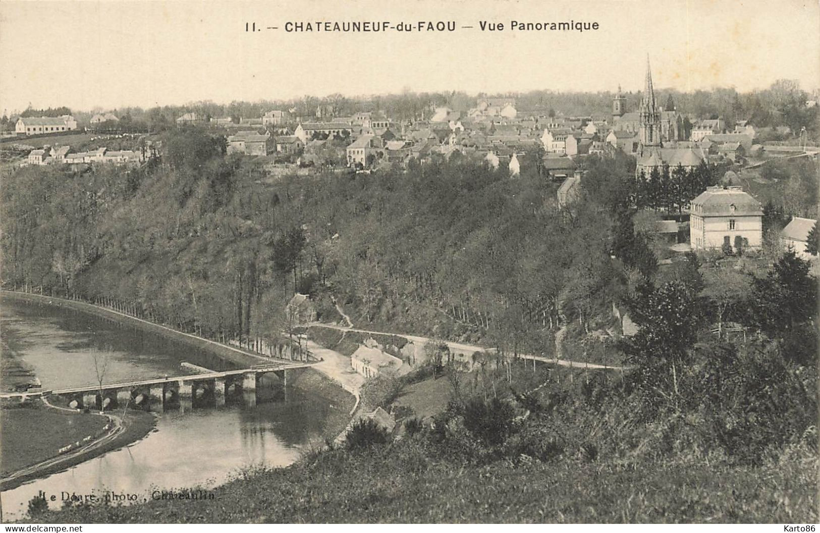 Châteauneuf Du Faou * Vue Panoramique Du Village * Le Pont - Châteauneuf-du-Faou