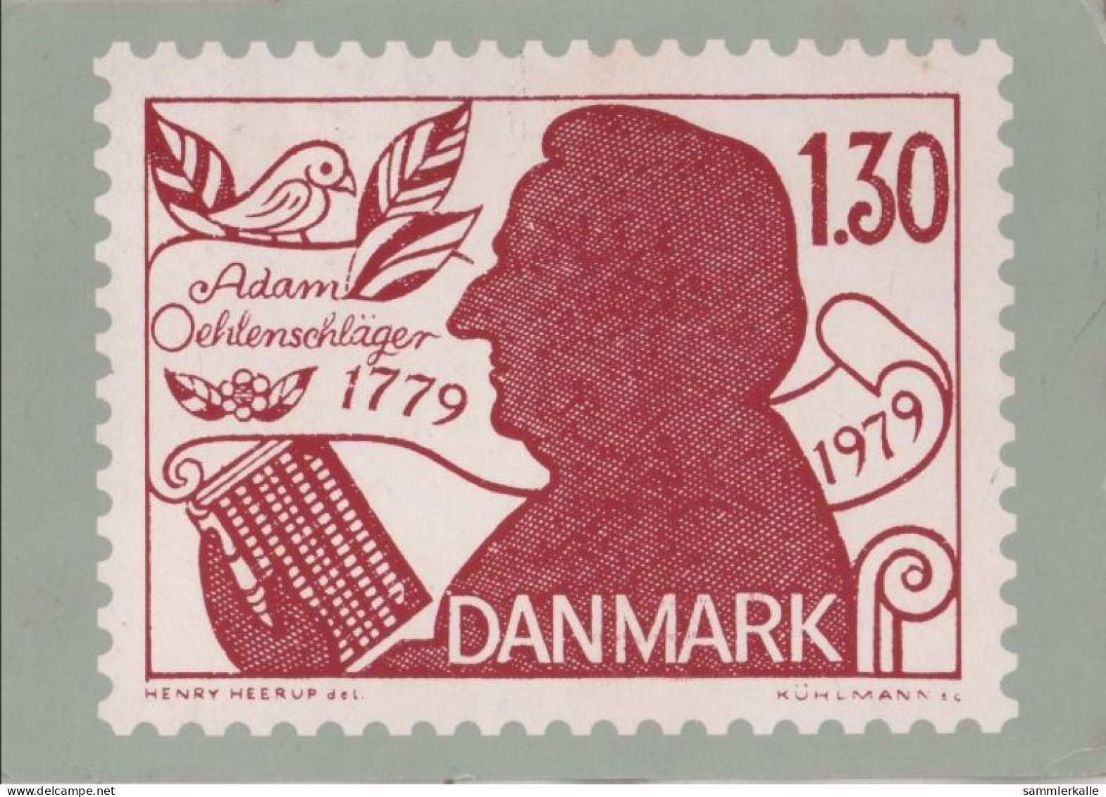 116423 - Briefmarke Vorne Als Bild, Hinten Echt - Poste & Postini