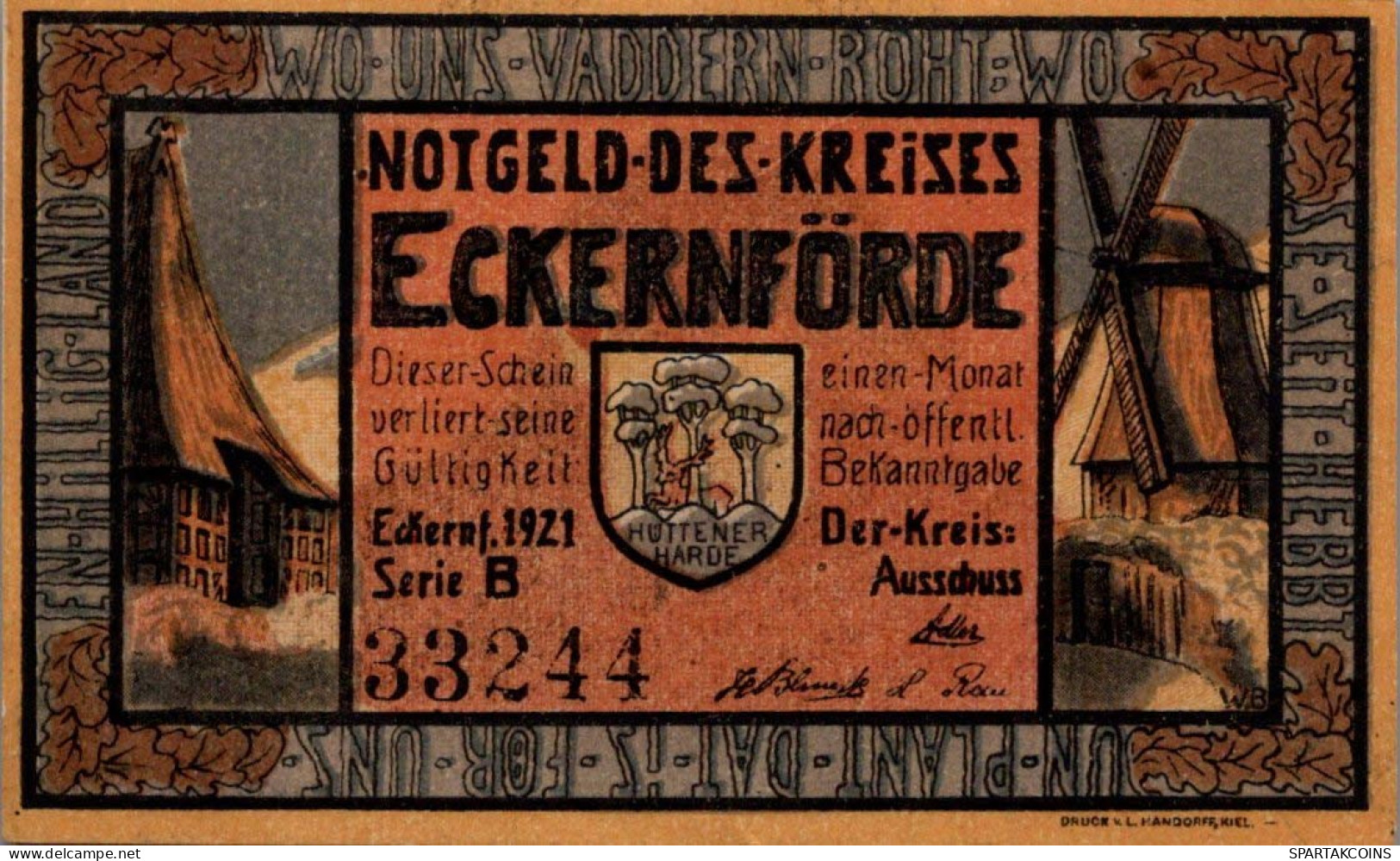 50 PFENNIG 1921 Stadt ECKERNFoRDE Schleswig-Holstein UNC DEUTSCHLAND #PA513 - [11] Local Banknote Issues